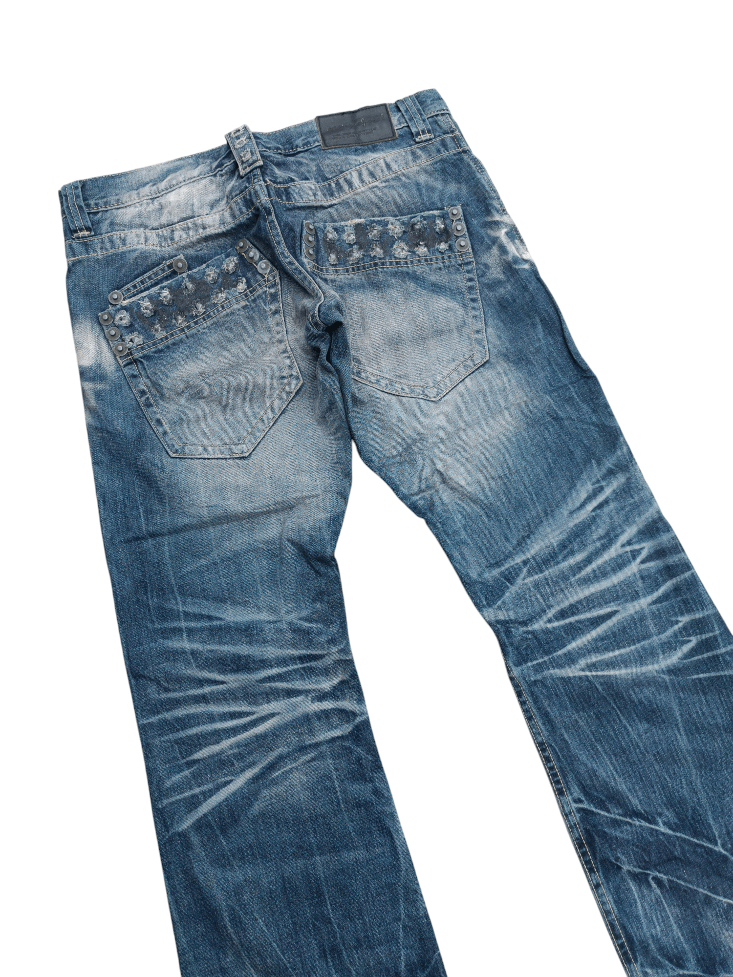 Japanese Brand × Seditionaries × Vintage FLARED💥ARMY OF NO WHISKERS STUD SEDITIONARIES DENIM Size US 32 / EU 48 - 5 Thumbnail