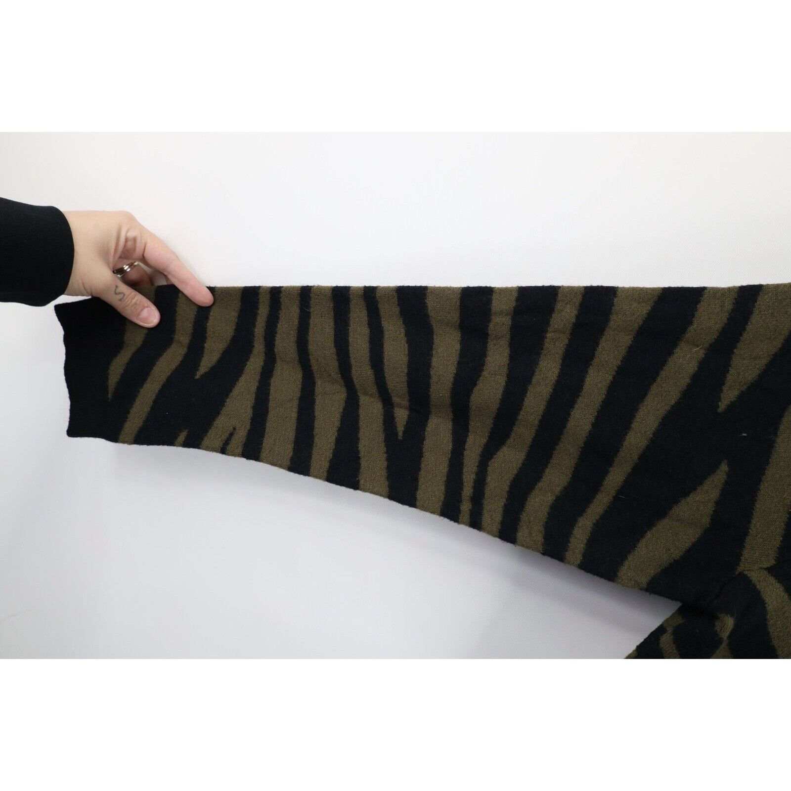 Other Lane Bryant Zebra Striped Knit Long Sleeve Dress Size 4XL / US 24-26 - 5 Thumbnail
