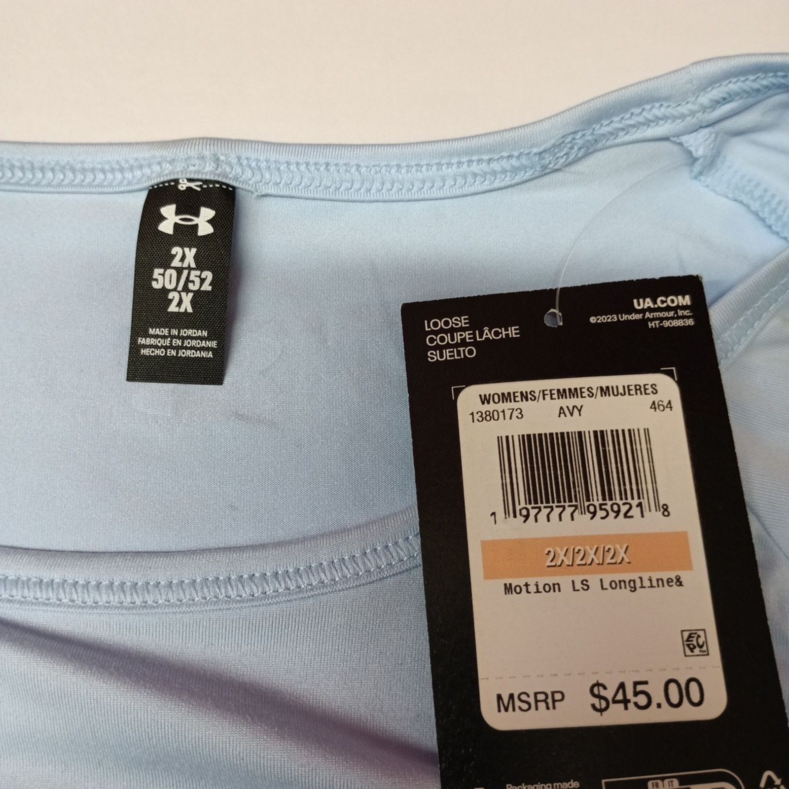 Under Armour Under Armour Women's UA Motion Longline Size 2X Sky Blue Size XXL / US 16-18 / IT 52-54 - 5 Thumbnail