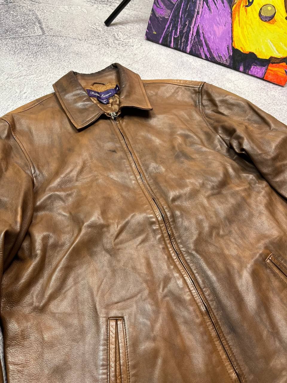 Ralph Lauren Purple Label Ralph Lauren Purple Label Leather Zip Jacket Size US M / EU 48-50 / 2 - 5 Thumbnail
