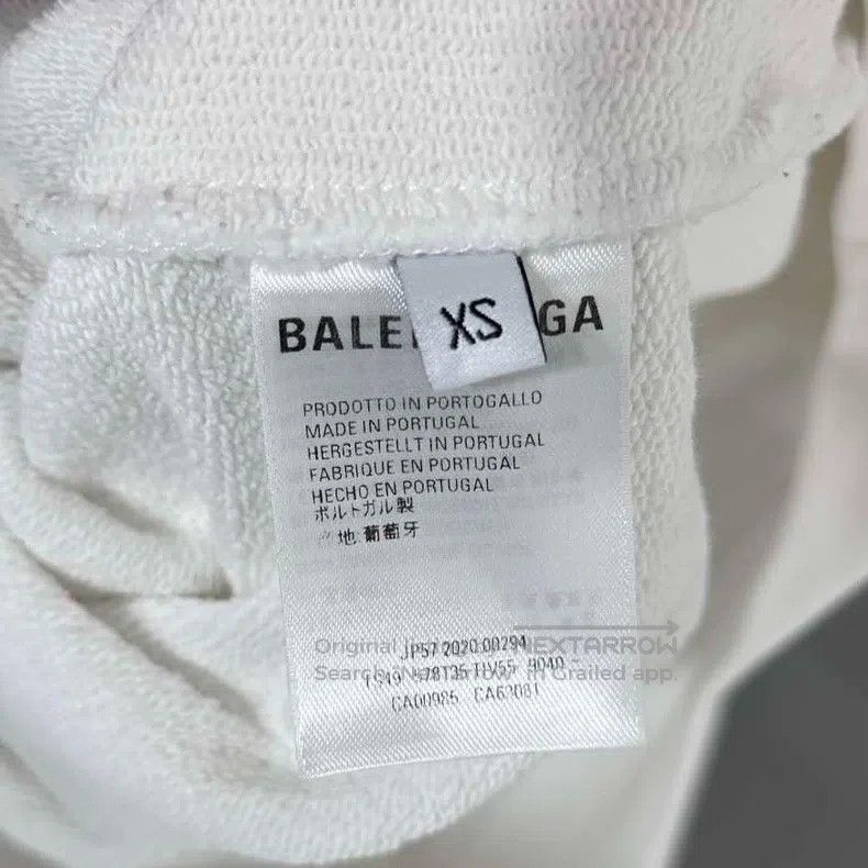 Balenciaga Balenciaga White Printed Logo Hoodie Size US XS / EU 42 / 0 - 6 Thumbnail