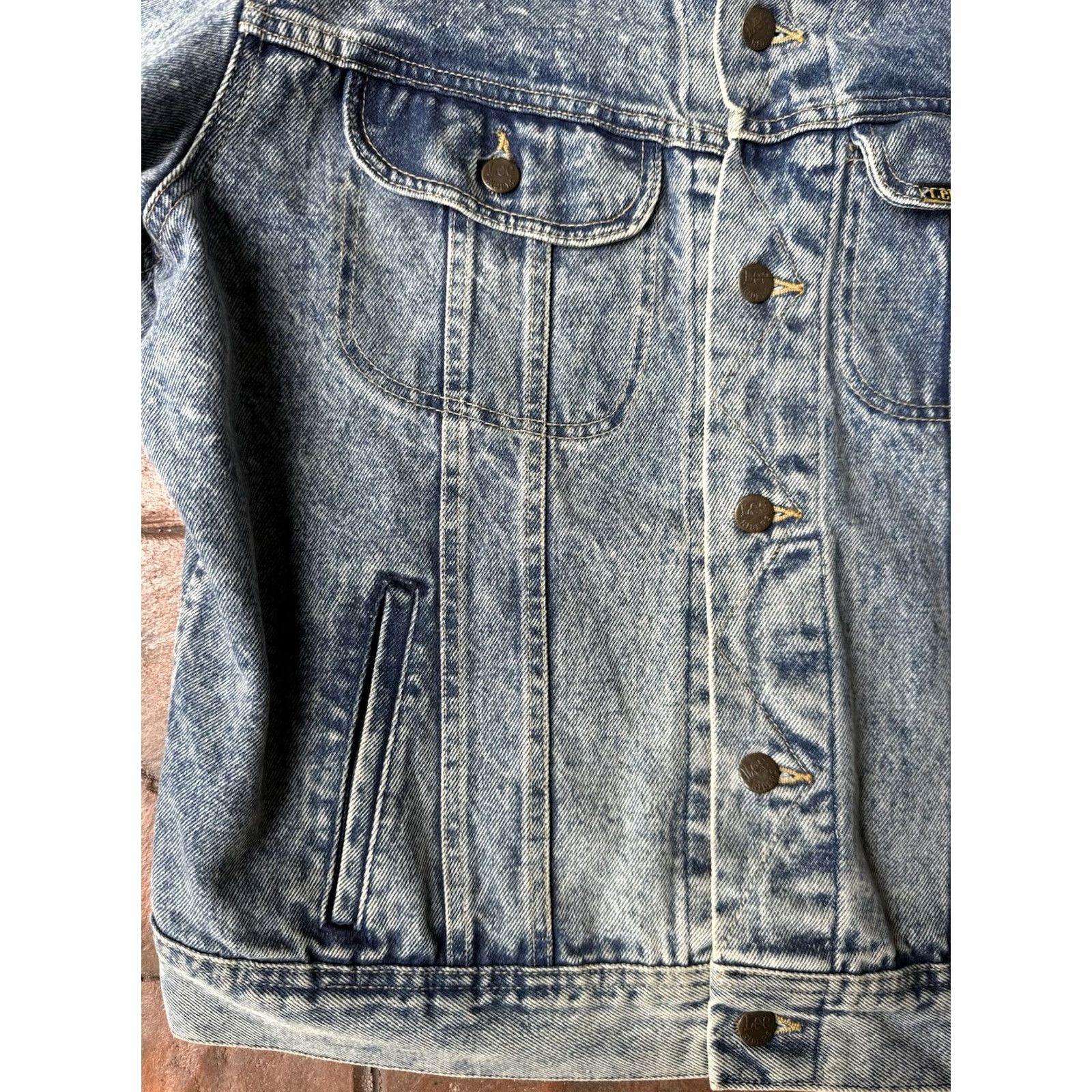 Lee VINTAGE Lee Riders Denim Jean Trucker Jacket Large USA Made Size US 33 - 7 Thumbnail
