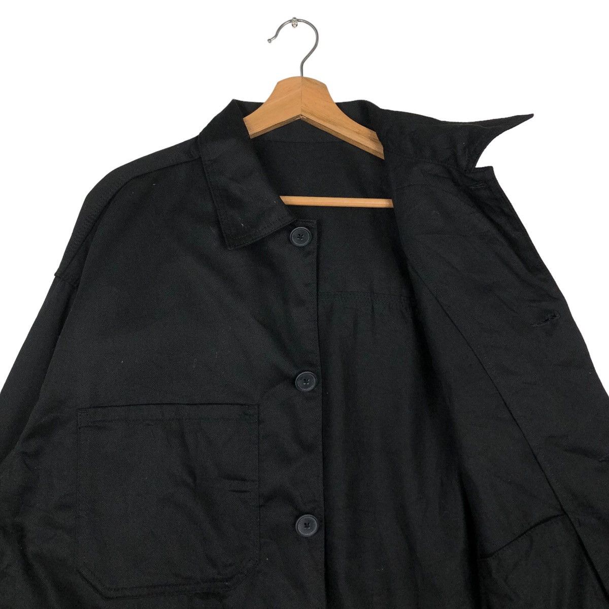 Japanese Brand 🔥Rich Black Vintage Chore Jacket Gu Japan Issey Miyake Size US L / EU 52-54 / 3 - 12 Thumbnail