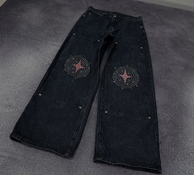 Vintage Vintage Skate Double Knee Y2K Embroidered Hype Baggy Jeans Size US 32 / EU 48 - 3 Thumbnail