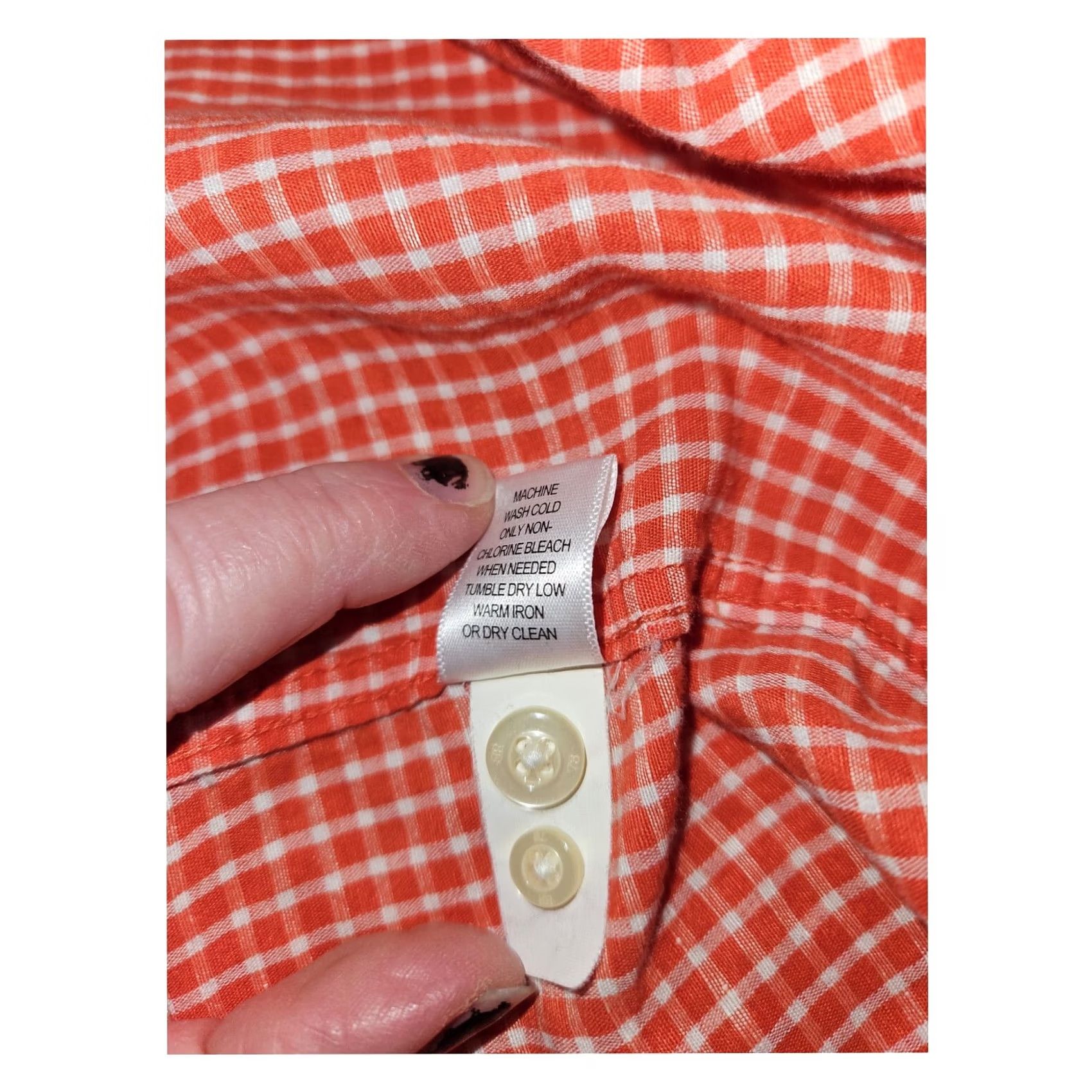 Banana Republic Banana Republic Button-Up Large Men's Burnt Orange Long Sleeve Check Classic Fit Shirt Size US L / EU 52-54 / 3 - 6 Thumbnail