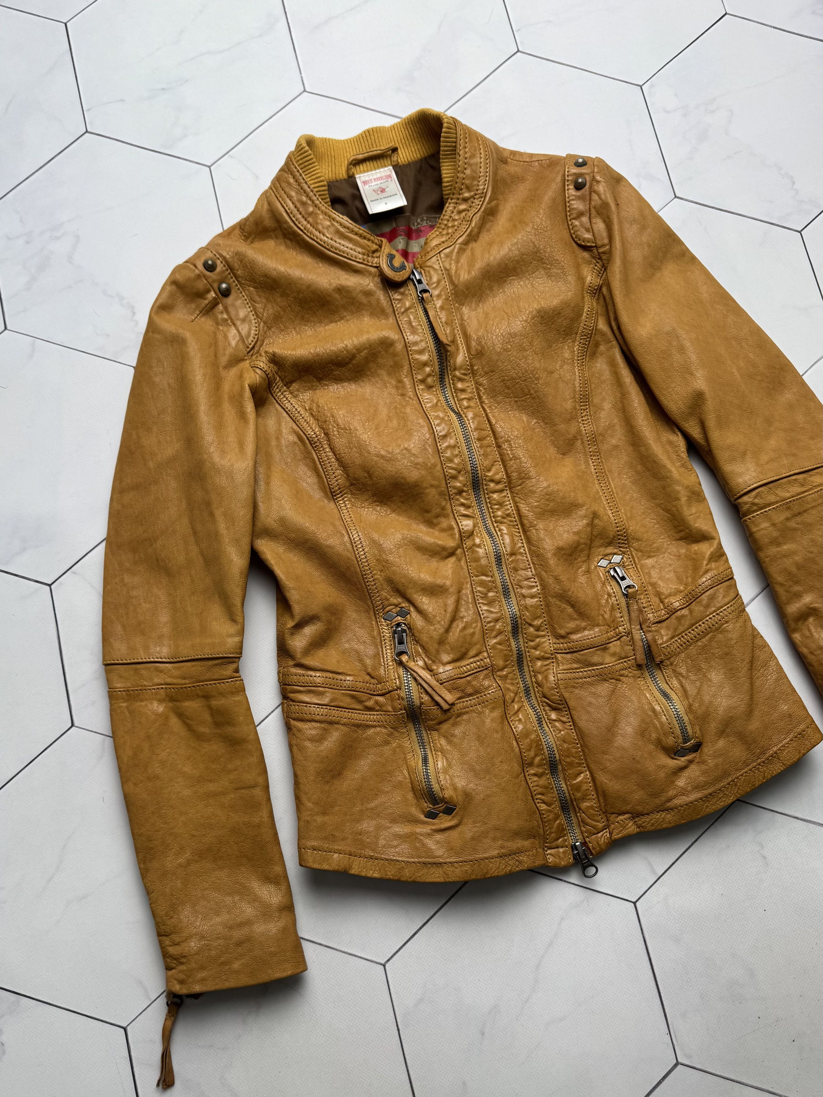 True Religion True Religion Vintage Leather Jacket (B550) Size S / US 4 / IT 40 - 6 Thumbnail