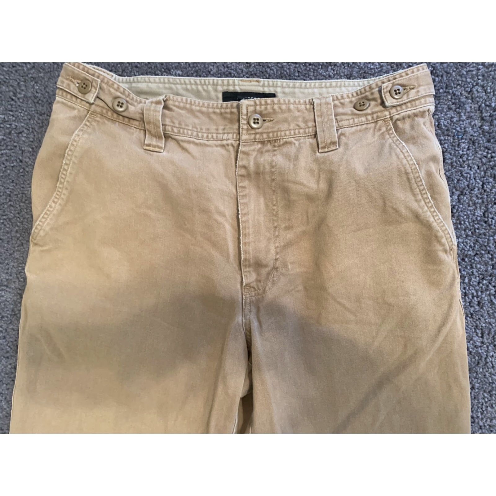 Express Express Mens Chino Pants Slim Straight Beige Cotton Spandex 31x32 Regular Waist 32in Size US 32 / EU 48 - 5 Thumbnail