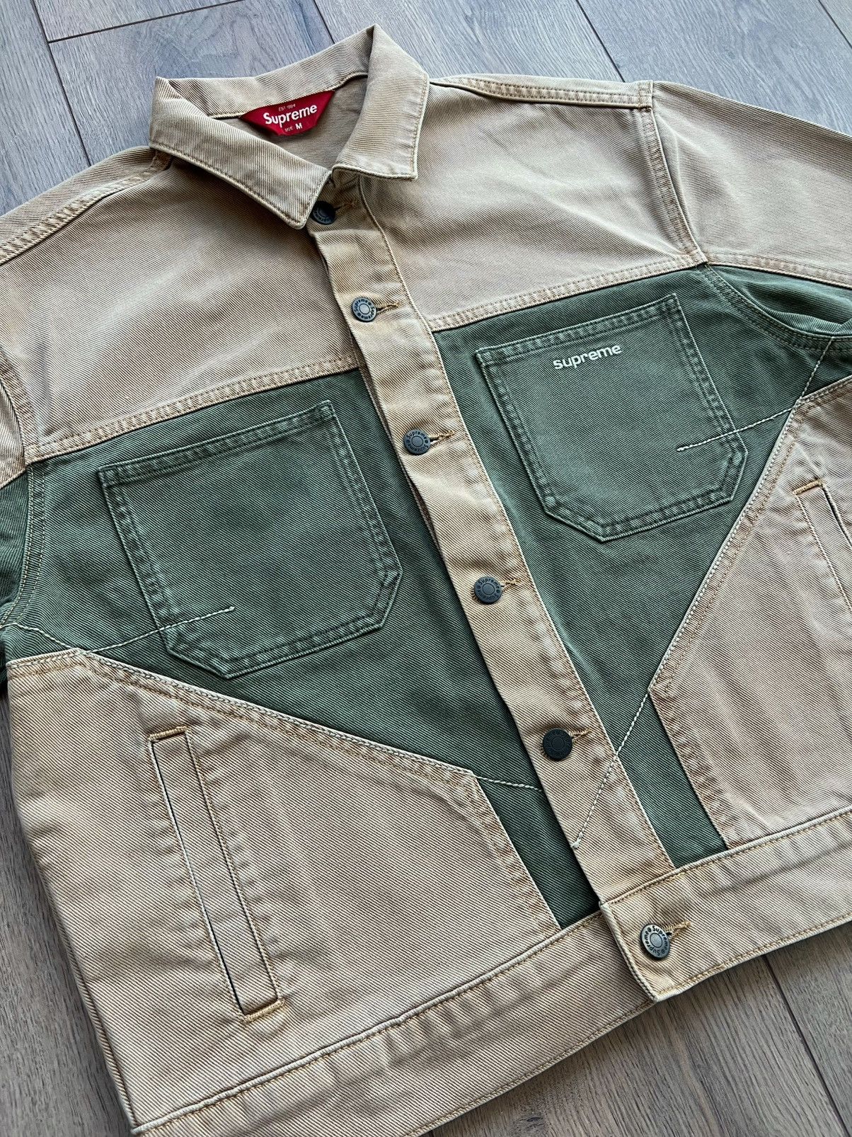 Supreme Supreme 2-Tone Paneled Denim Jacket "Brown" Medium Size US M / EU 48-50 / 2 - 6 Thumbnail