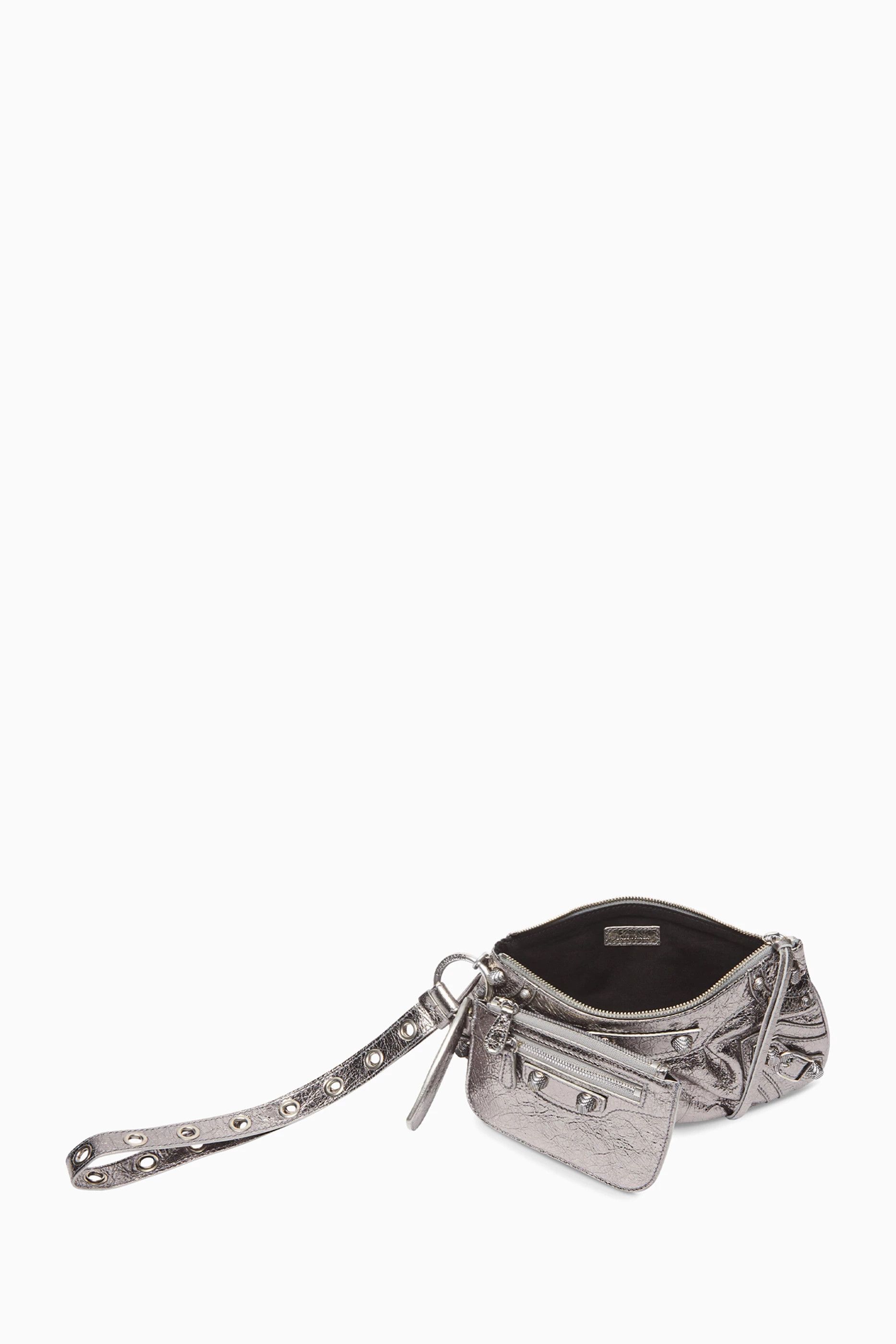 Balenciaga o1srvl11e0526 Size: OS / Le Cagole Mini Multipouch in Silver Size ONE SIZE - 4 Thumbnail