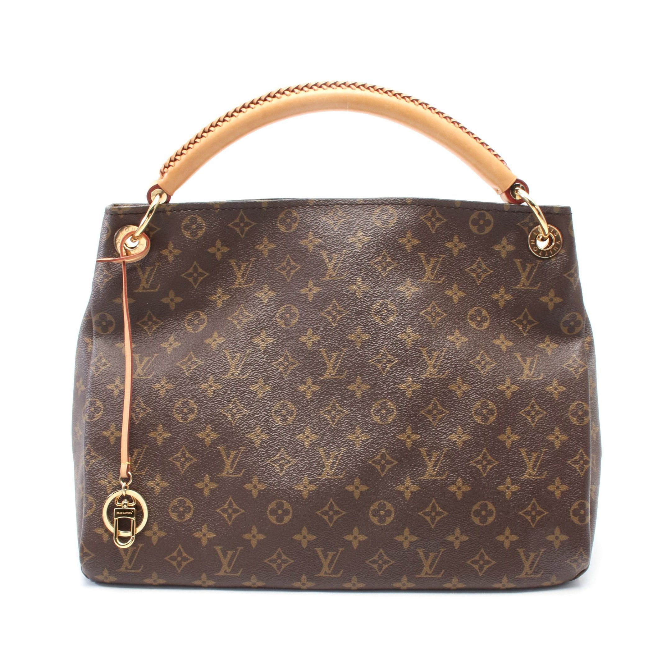 Louis Vuitton Artsy Mm Monogram Shoulder Bag Leather Brown