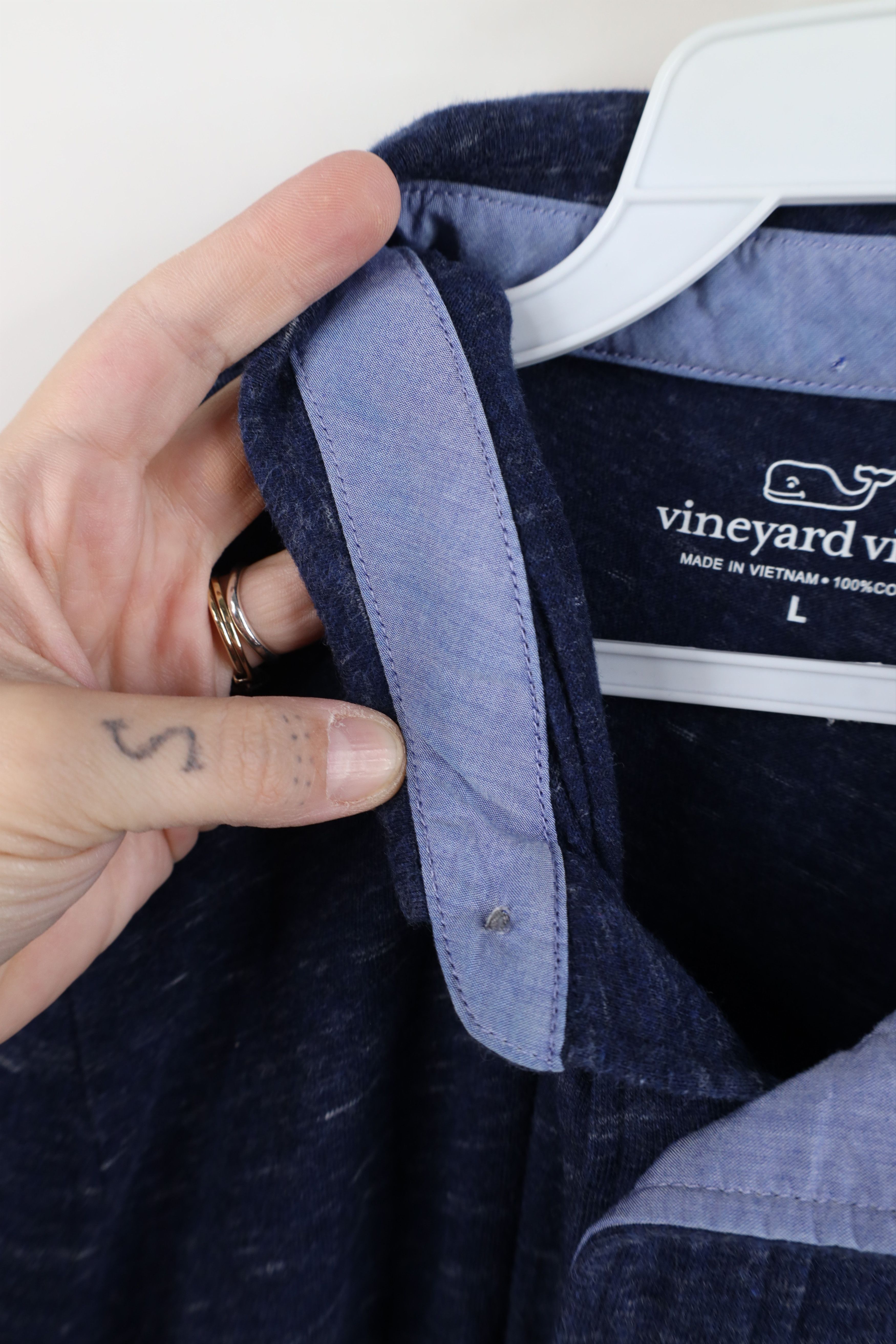 Vineyard Vines Vineyard Vines Jersey Knit Collared Golf Polo Shirt Blue Size US L / EU 52-54 / 3 - 11 Thumbnail