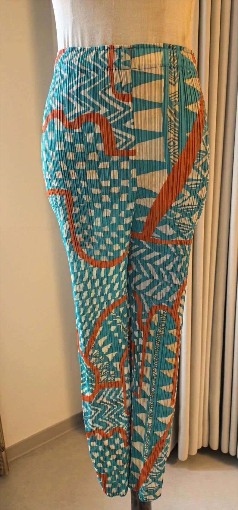 Issey Miyake Issey Miyake Pleated Patterned Long Pants - dmc Size US 30 / EU 46 - 1 Thumbnail