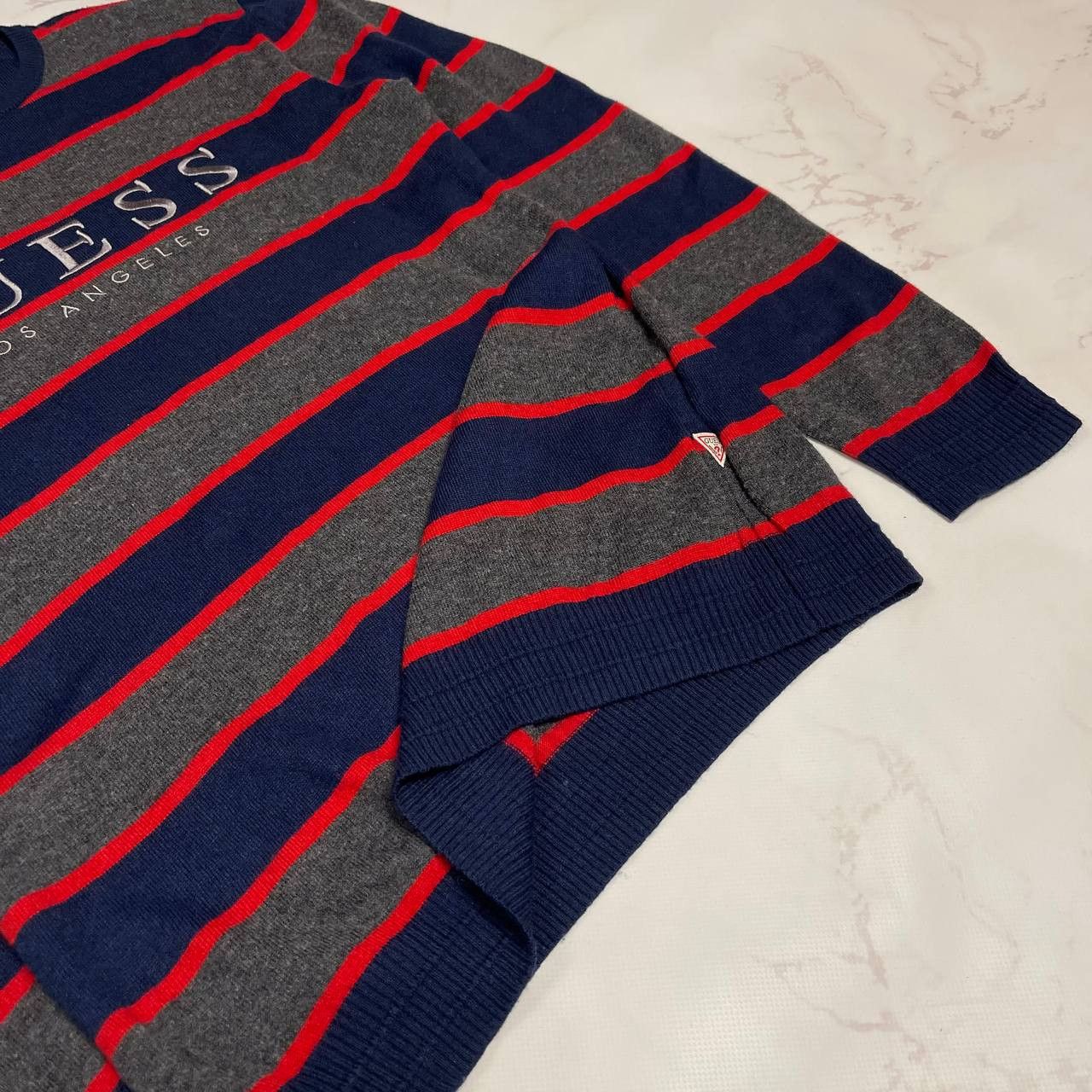 Guess Guess Striped Sweather Size L Vintage Size US XXL / EU 58 / 5 - 5 Thumbnail