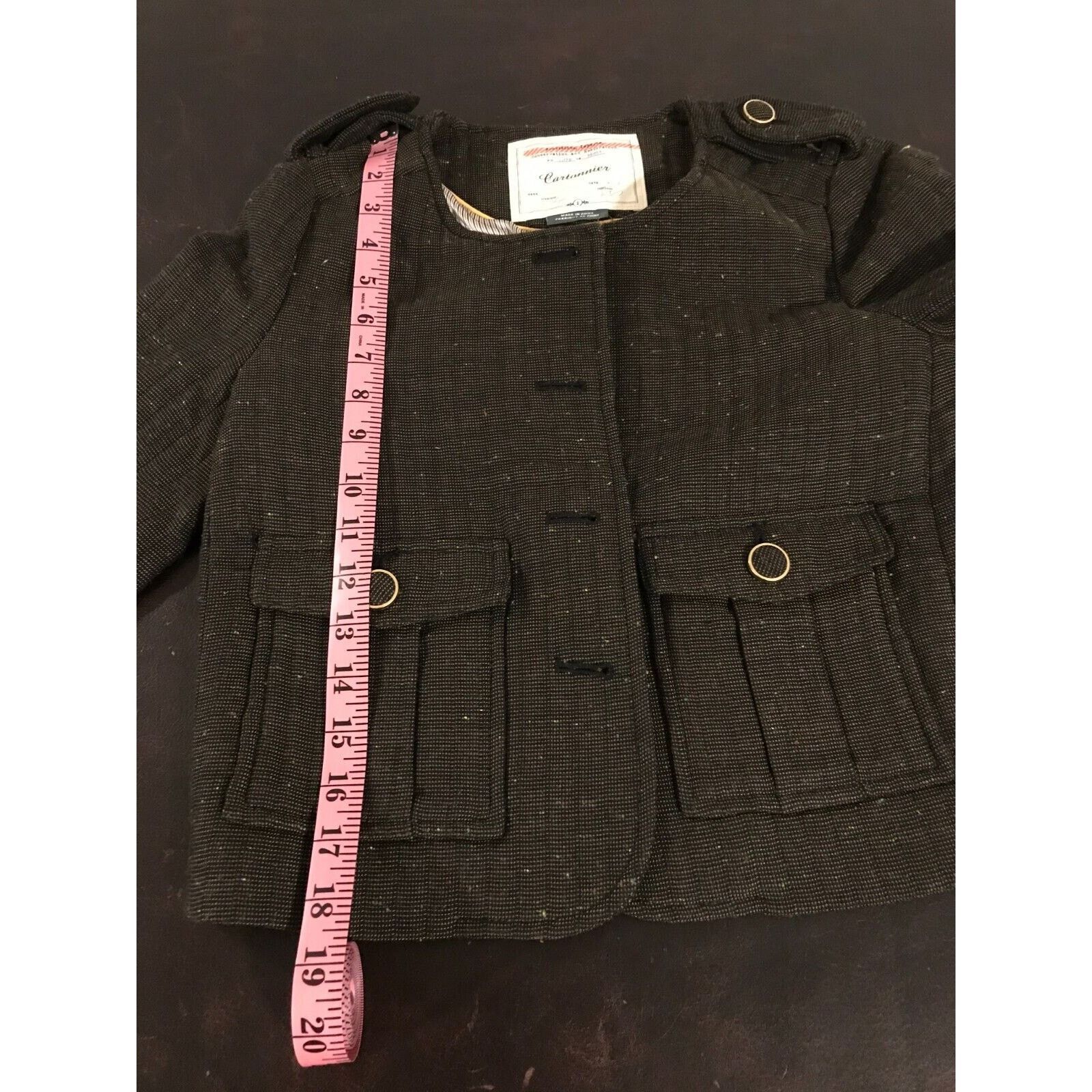 Anthropologie Anthropologie Cartonnier Brigade Brown Tweed Blazer - 2 NWT Size XS / US 0-2 / IT 36-38 - 10 Thumbnail