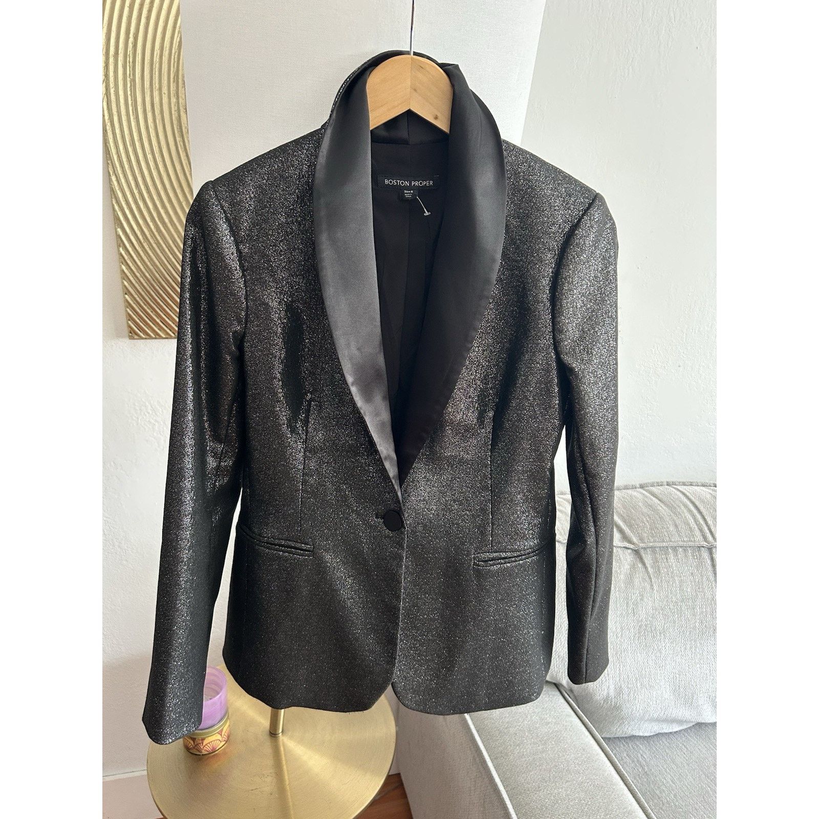 Boston Proper Boston Proper Metallic Shine Black Blaze Size 6 Glam Party Size M / US 6-8 / IT 42-44 - 9 Thumbnail