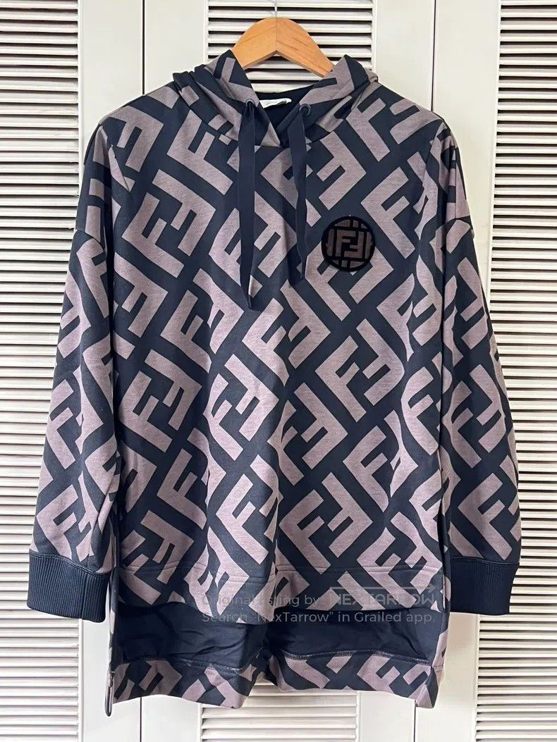 Fendi Fendi Double F old flower patterned hoodie Size M / US 6-8 / IT 42-44 - 1 Thumbnail