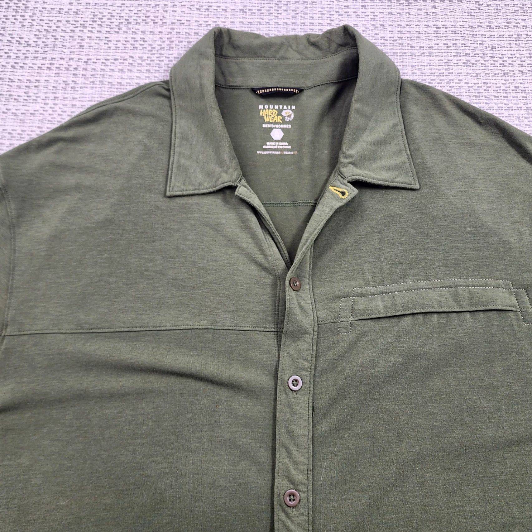 Mountain Hardwear Mountain Hardwear Shirt Mens XL Green Short Sleeve Button Up Outdoor Stretch Size US XL / EU 56 / 4 - 4 Thumbnail