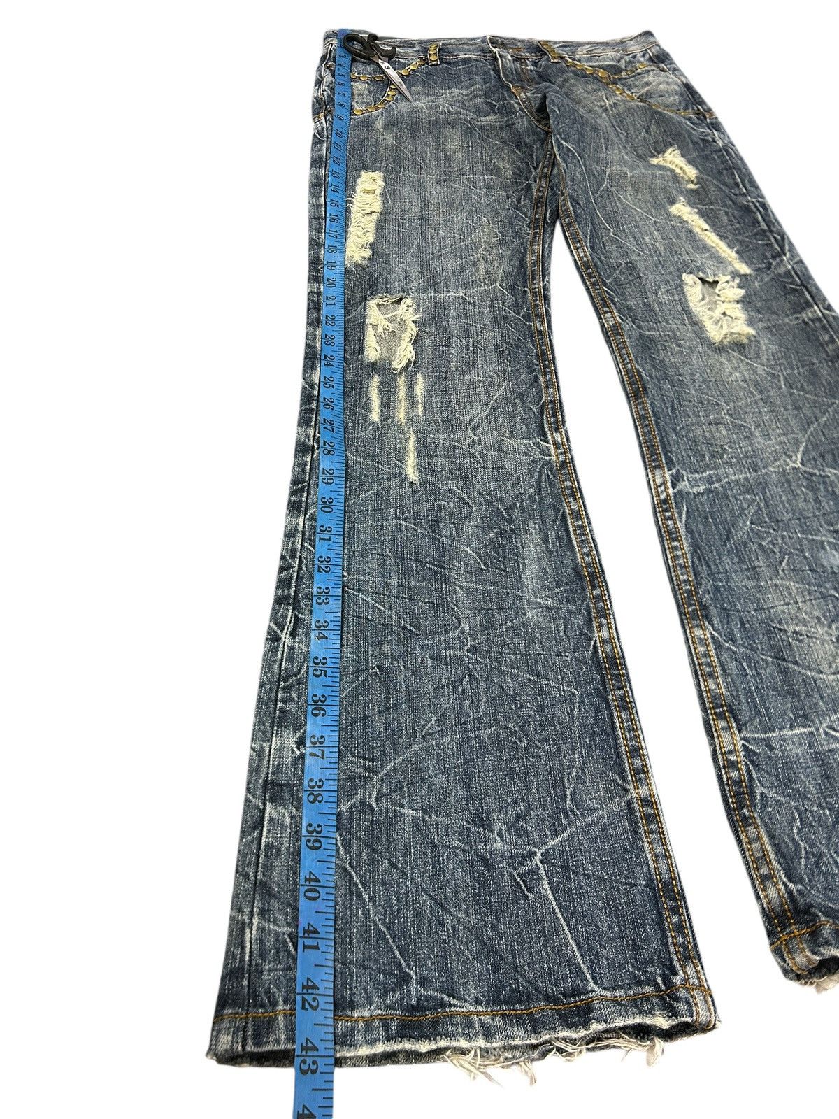 semanticdesign Vintage SemanticDesign Clawmark Distressed Studded Jeans Size US 32 / EU 48 - 19 Thumbnail
