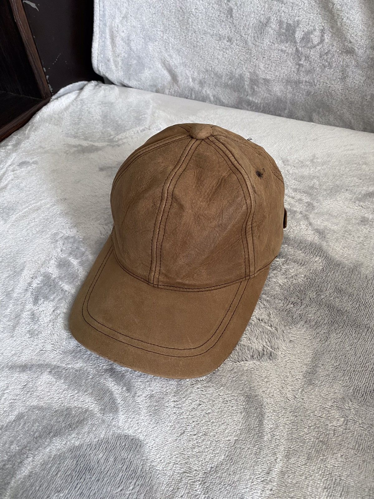 Leather × Vintage Leather Brown Tony Cap Japanese Brand Size ONE SIZE - 1 Thumbnail