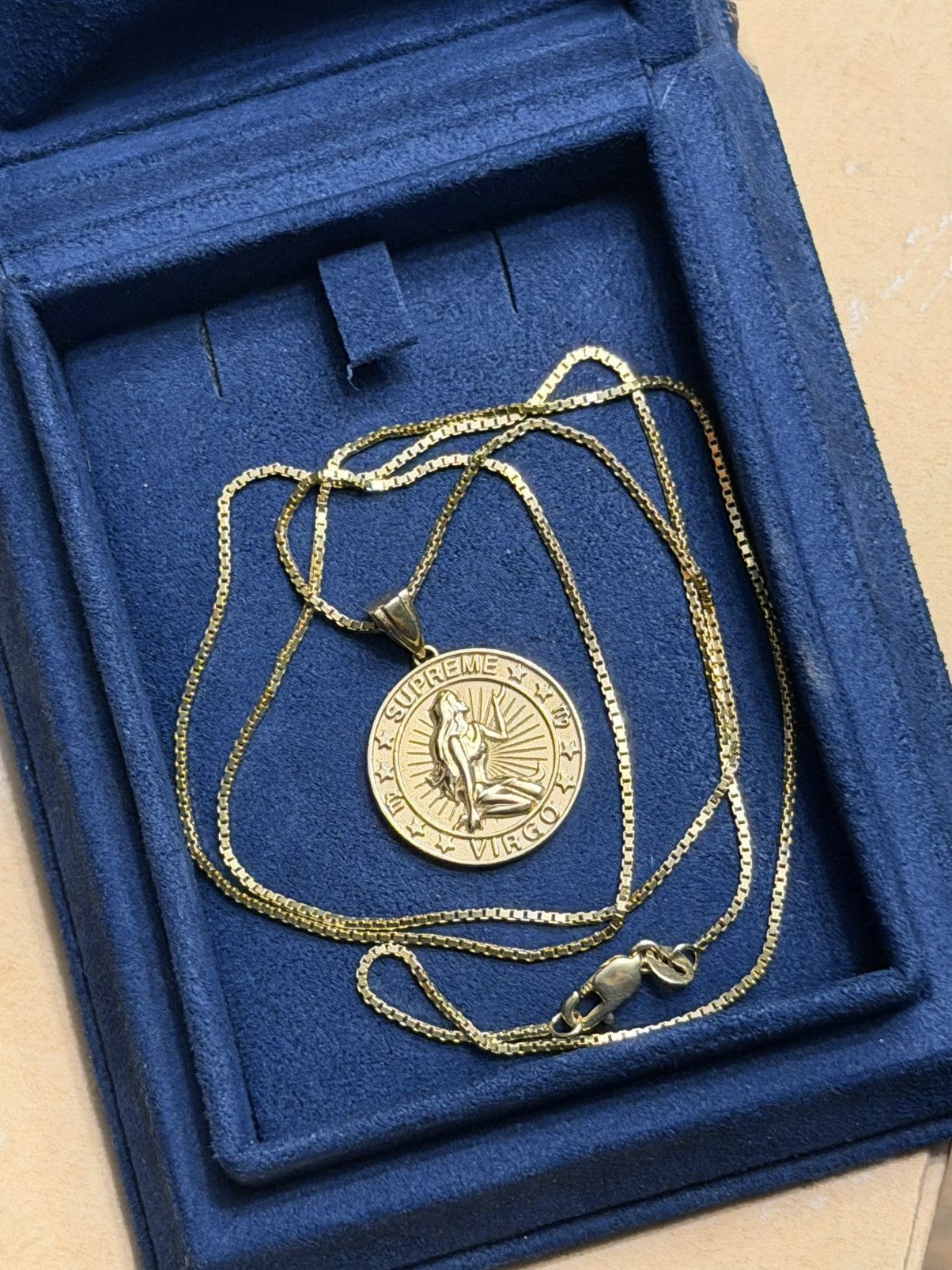 Supreme Supreme 14K Gold Mini Virgin of Guadalupe Necklace Chain