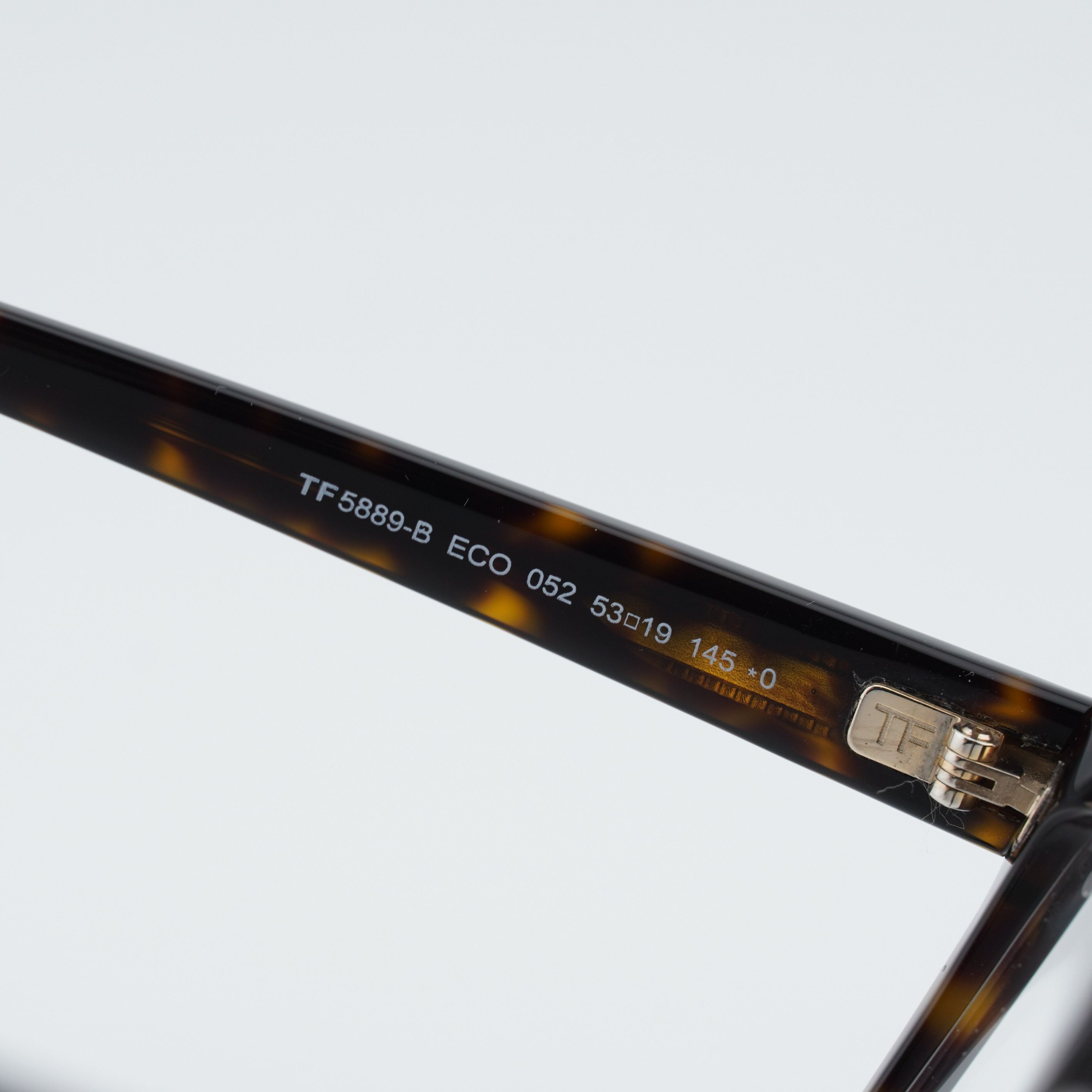 Tom Ford Tom Ford FT5889-B 052 Eyeglasses Havana 53mm Square Frame Size ONE SIZE - 6 Thumbnail