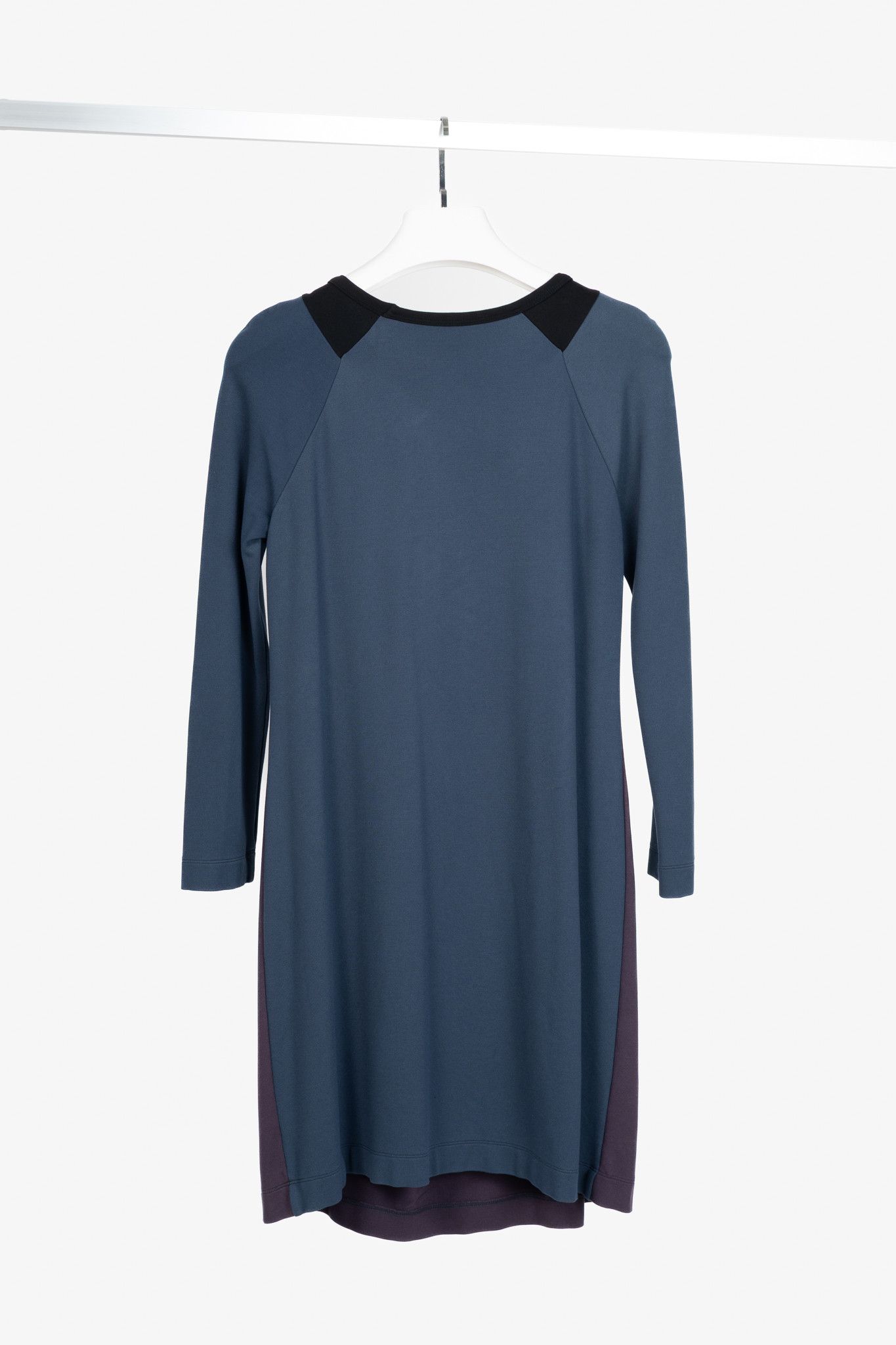 Missoni M Missoni Blue & Purple Colourblock Jersey Dress Size S / US 4 / IT 40 - 2 Thumbnail