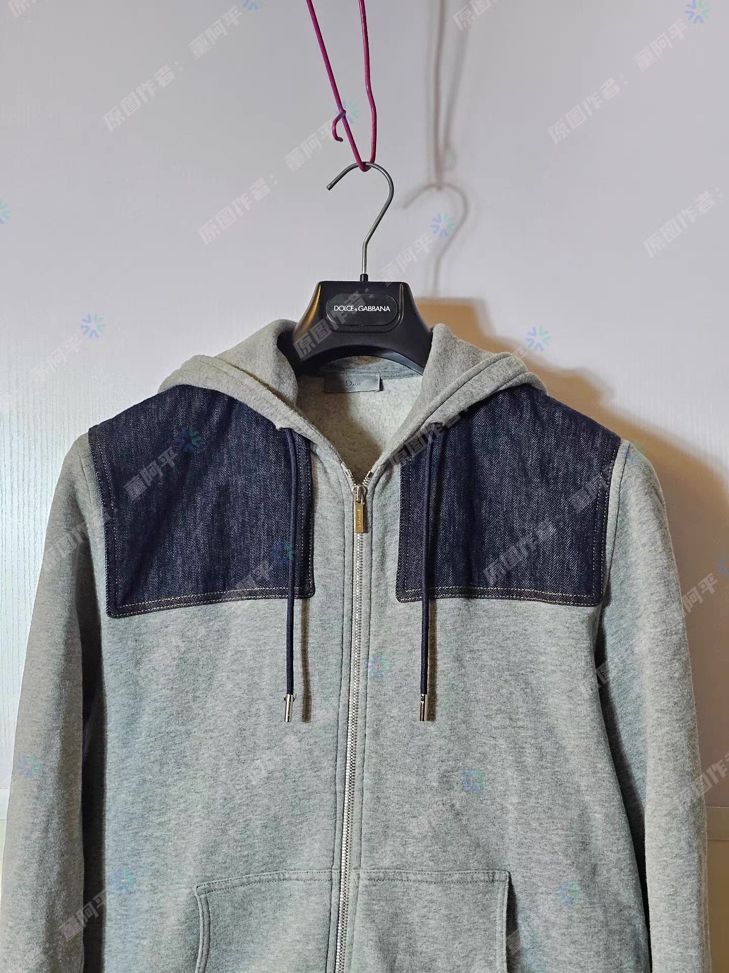 Dior Dior Homme Men's Gray Hooded Cardigan Sweatshirt Q4 Size US M / EU 48-50 / 2 - 2 Thumbnail