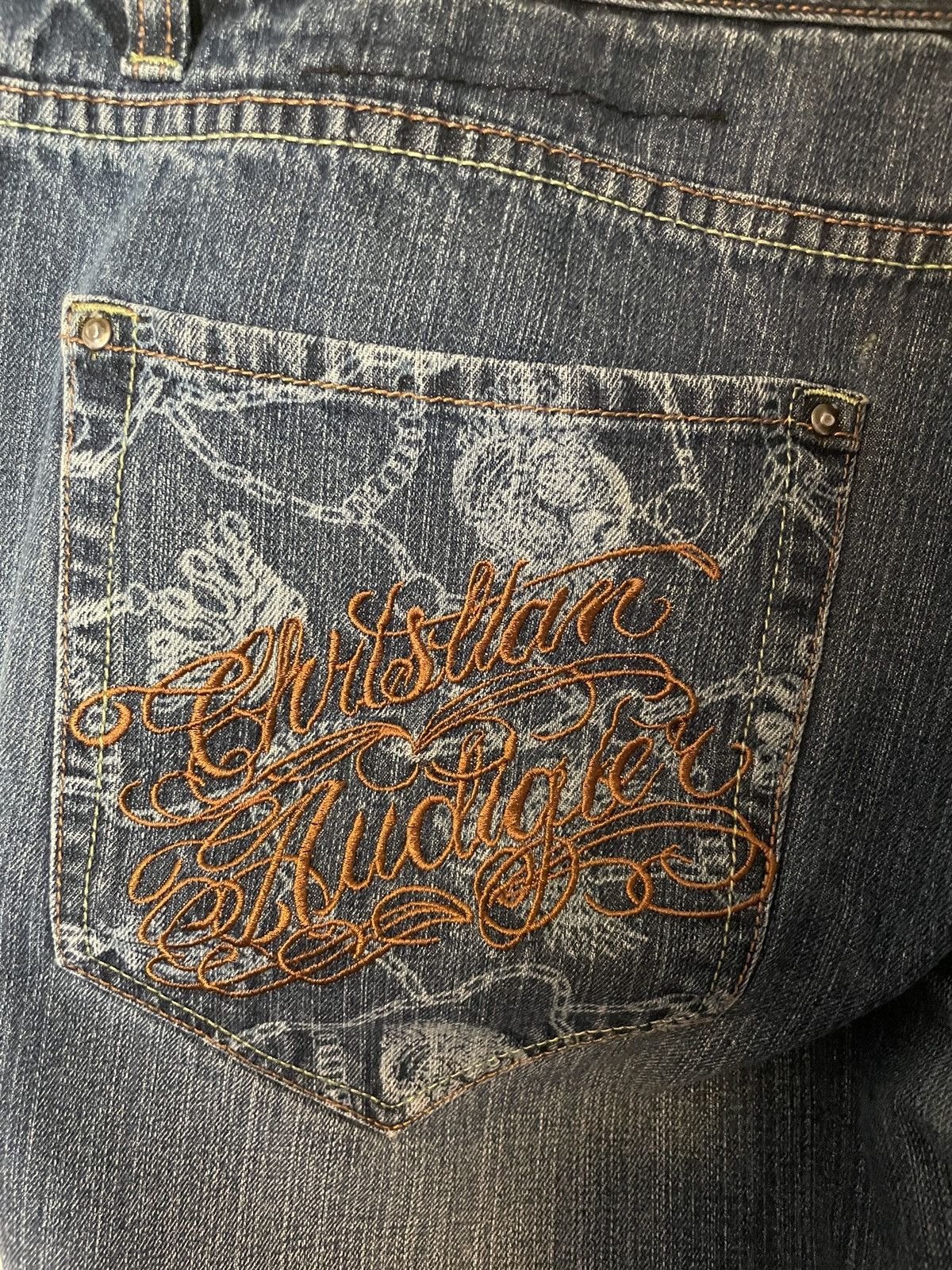 Christian Audigier Ed Hardy 38x32 Designer Quatzicoatl Pants Size US 38 / EU 54 - 4 Thumbnail