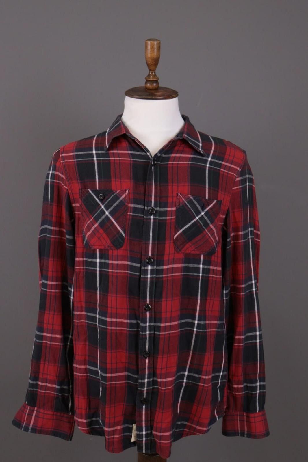 Denim & Supply Ralph Lauren Denim & Supply Ralph Lauren Red Flannel Overshirt Shirt Sz L Size US L / EU 52-54 / 3 - 1 Thumbnail