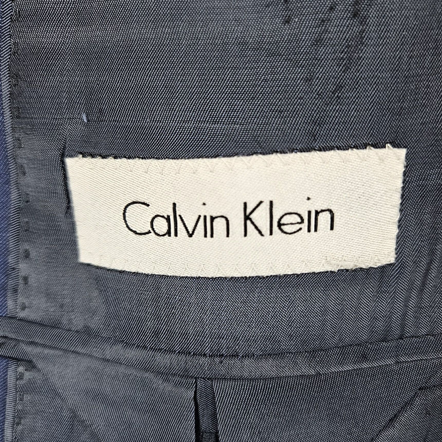 Calvin Klein VINTAGE Calvin Klein Blue 2 Button Double Vented Notch Blazer Sport Coat Jacket 42 Mens Size 42R - 3 Thumbnail