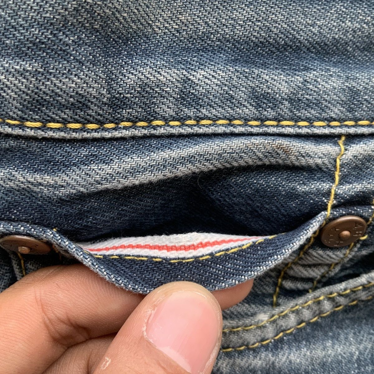 Evisu × Japanese Brand EVISU DOWLUCK EMBROIDERED SELVEDGE JEANS Size US 26 / EU 42 - 10 Thumbnail