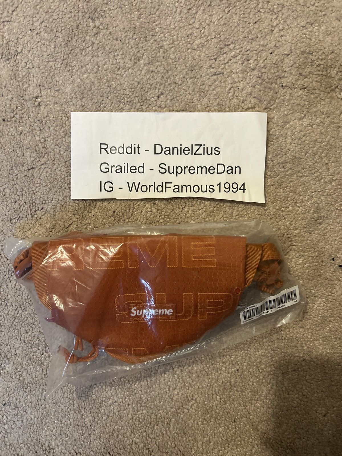 Supreme Supreme Neck Pouch 'Orange' Size ONE SIZE - 3 Thumbnail