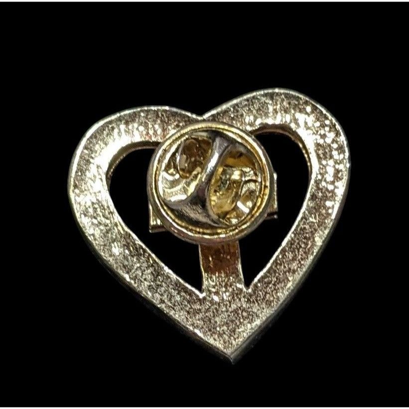 Other Religious Cross Heart Lapel Pin With Rainbow Rhinestones Size ONE SIZE - 2 Thumbnail