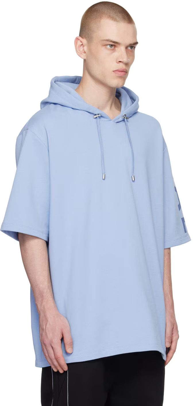 Balmain o1srvl11e0524 Printed Hoodie in Blue Size US S / EU 44-46 / 1 - 3 Thumbnail