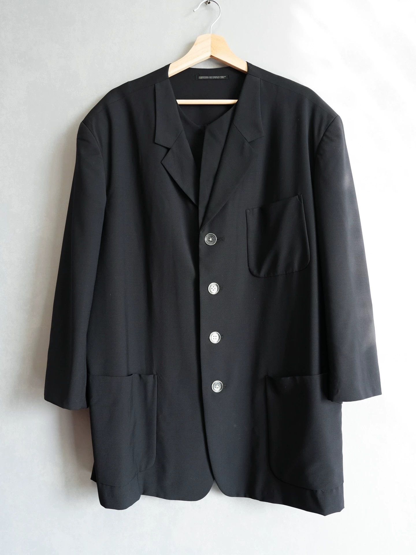 Yohji Yamamoto Yamamoto 94SS Double Collar Clear Button Jkt M Size US M / EU 48-50 / 2 - 1 Thumbnail