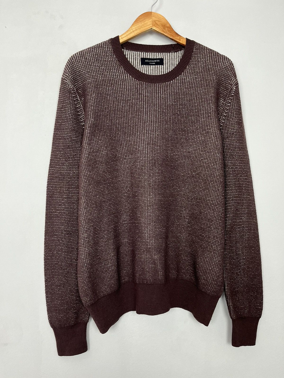 Allsaints All Saints Cotton / Wool Heavy Knitted Sweater Size US XL / EU 56 / 4 - 4 Thumbnail
