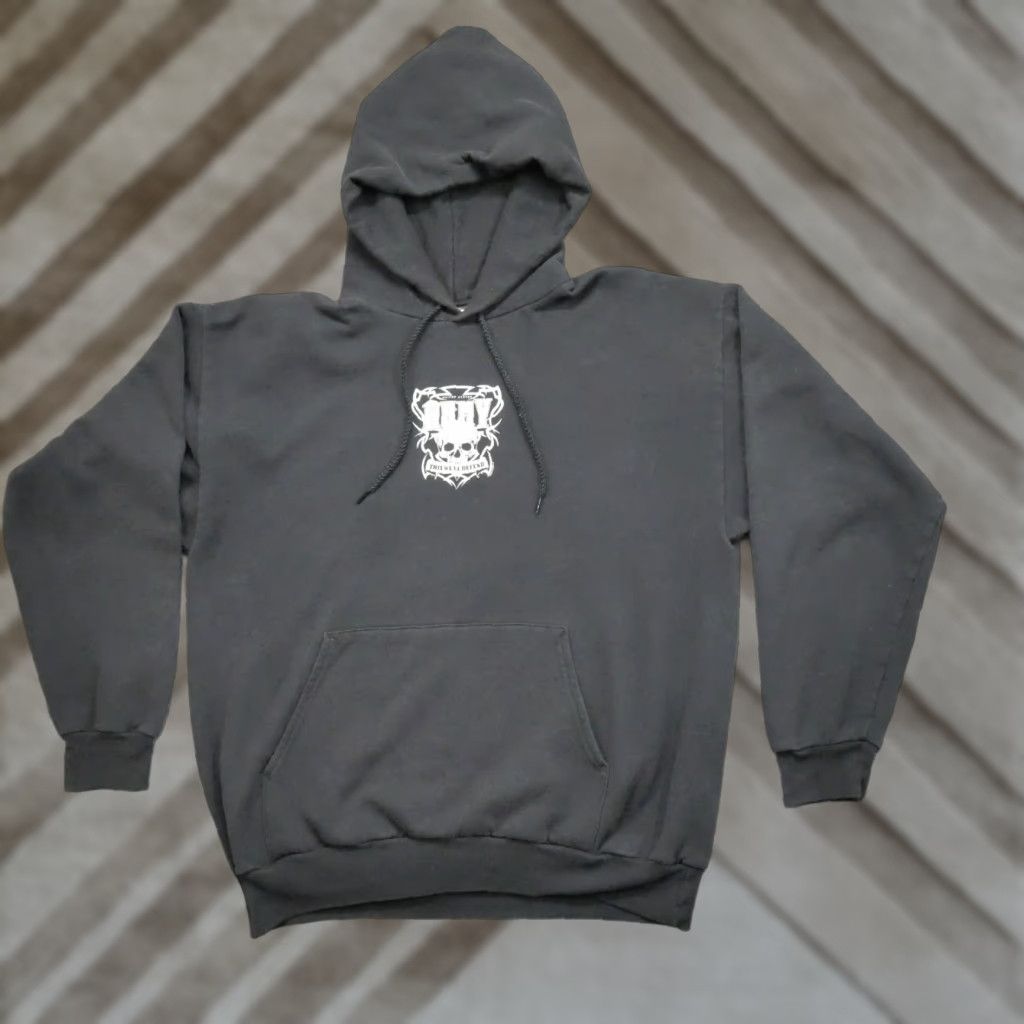 Hanes Vintage US Army Hoodie Adult Large Black Pullover Skull Y2K Size US L / EU 52-54 / 3 - 1 Thumbnail