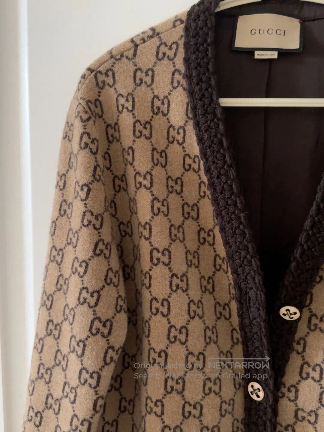 Gucci Gucci Wool GG Knit Brown Cardigan. Size XS / US 0-2 / IT 36-38 - 3 Thumbnail