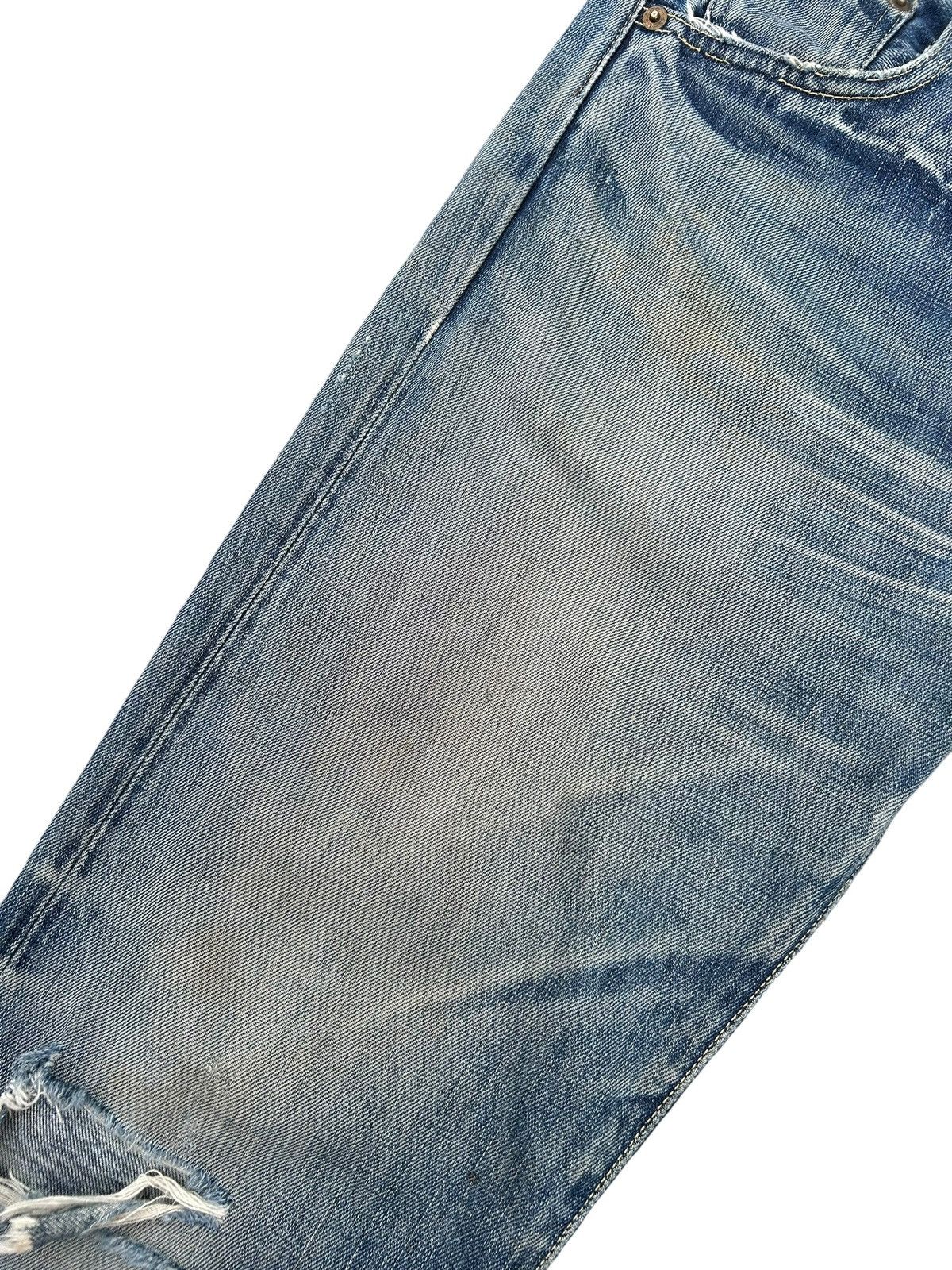 Kapital VINTAGE LEVIS BIG E SELVEDGE THRASHED DENIM JEANS Size US 29 - 10 Thumbnail