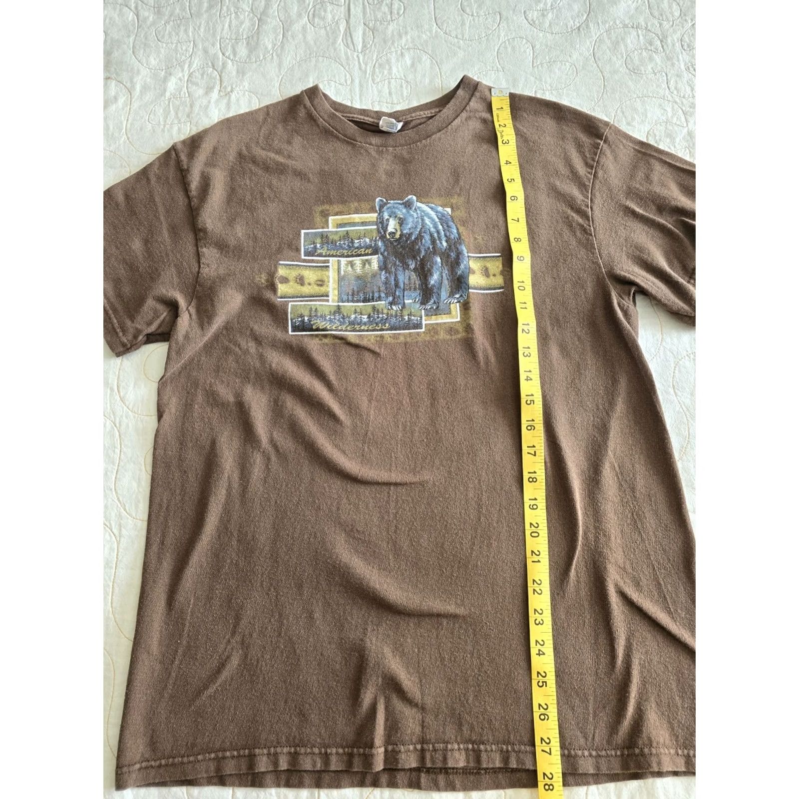 Delta VINTAGE Delta T Shirt Mens Large Brown Bear American Wilderness Nature Y2K 2000s Graphic Tee Cotton Short Sleeve Size US L / EU 52-54 / 3 - 6 Thumbnail