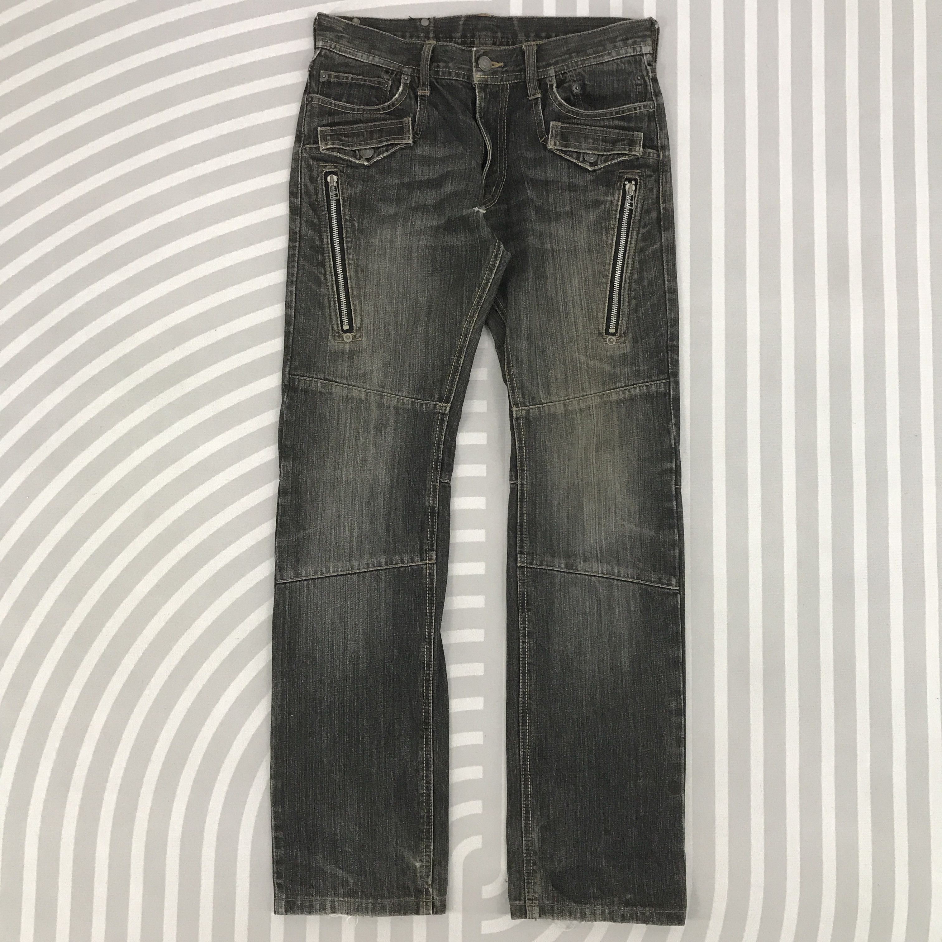 Japanese Brand × Vintage Vintage Edge rupert Distressed Black Denim jeans pant Size US 29 - 1 Thumbnail