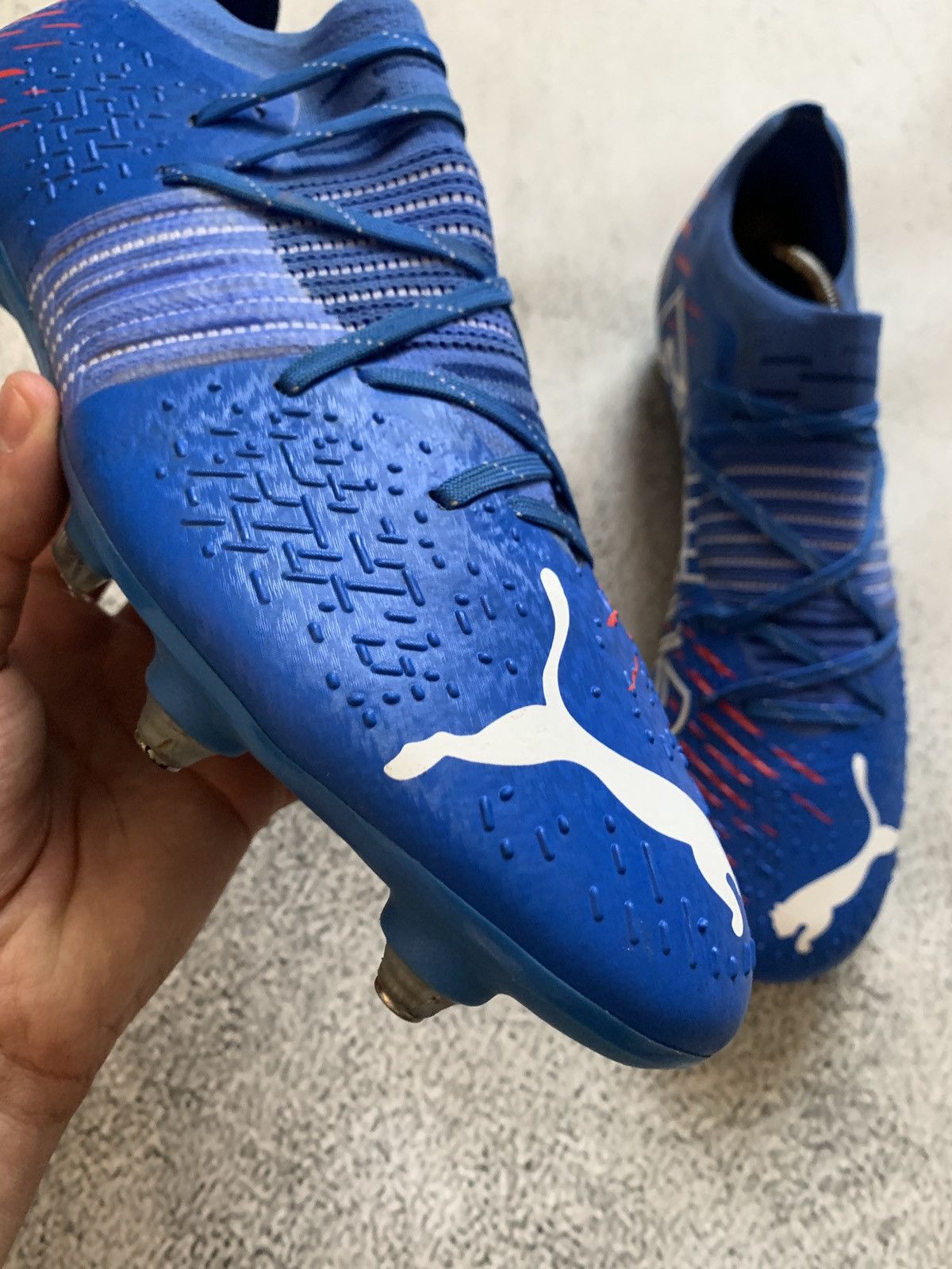 Puma Puma Future Z 1.2 FG/AG Neymar Blue Soccer Cleats Size US 11.5 / EU 44-45 - 2 Thumbnail