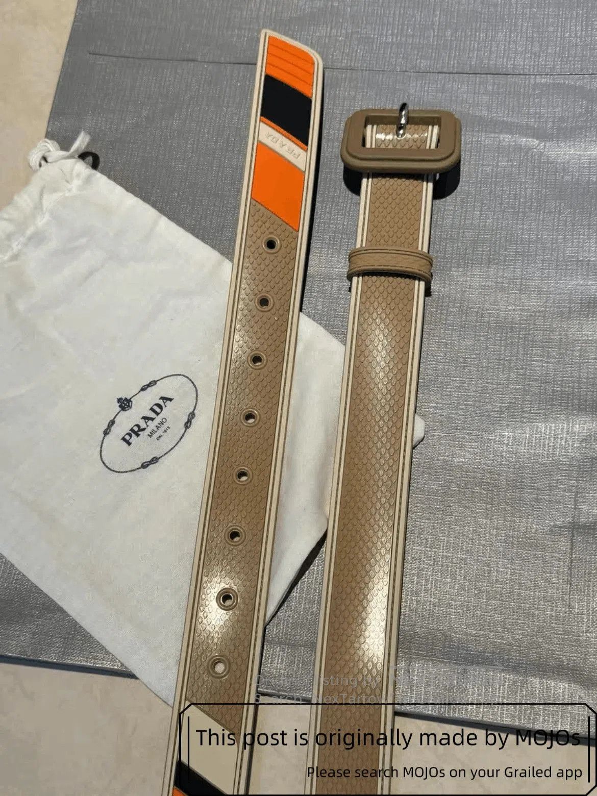 Prada Prada Runway Joint Material Racer Belt. Size ONE SIZE - 3 Thumbnail