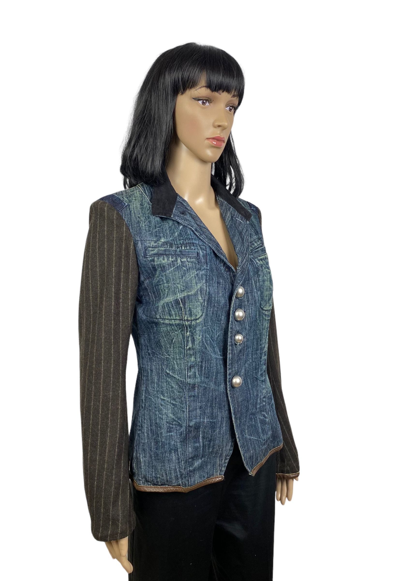 Other Ra. Re Denim blazer jacket made in italy wool sleeves size M Size M / US 6-8 / IT 42-44 - 3 Thumbnail