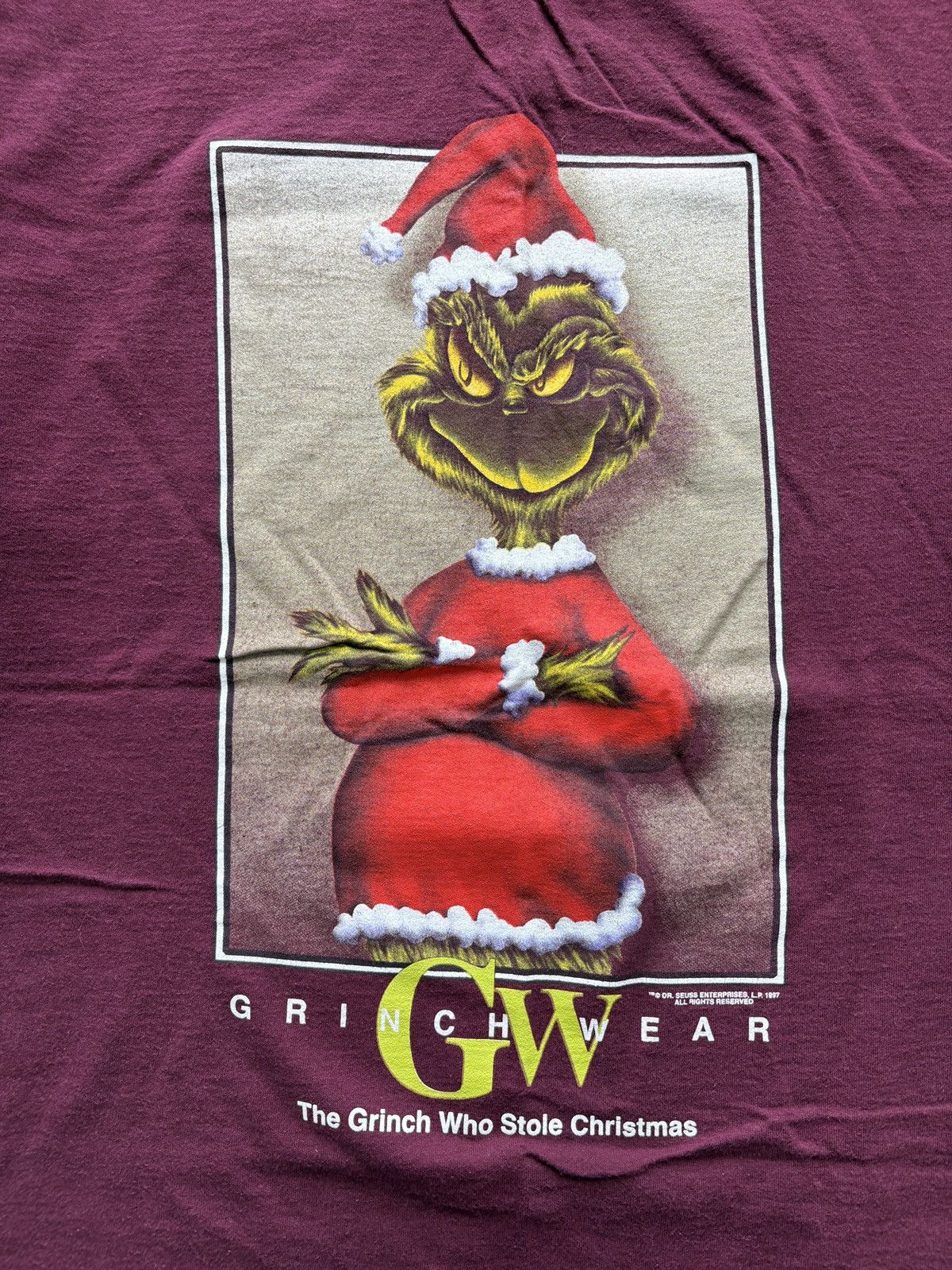 Vintage Vintage 90s Grinchwear Graphic Tee Dr Seuss Size US XL / EU 56 / 4 - 2 Thumbnail