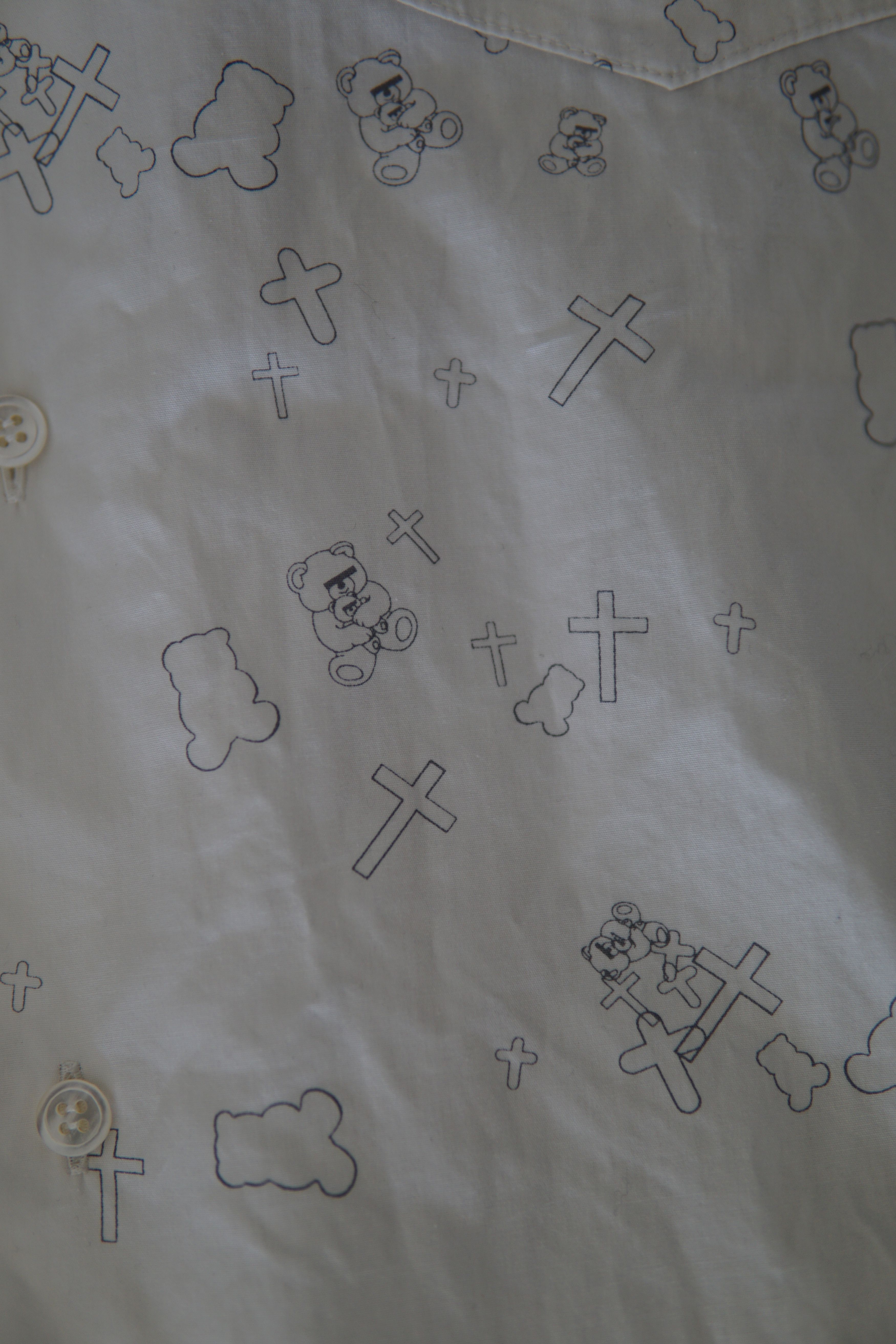 Undercover FW02 Witch's Cell Division Bear Cross Shirt Size US M / EU 48-50 / 2 - 1 Thumbnail