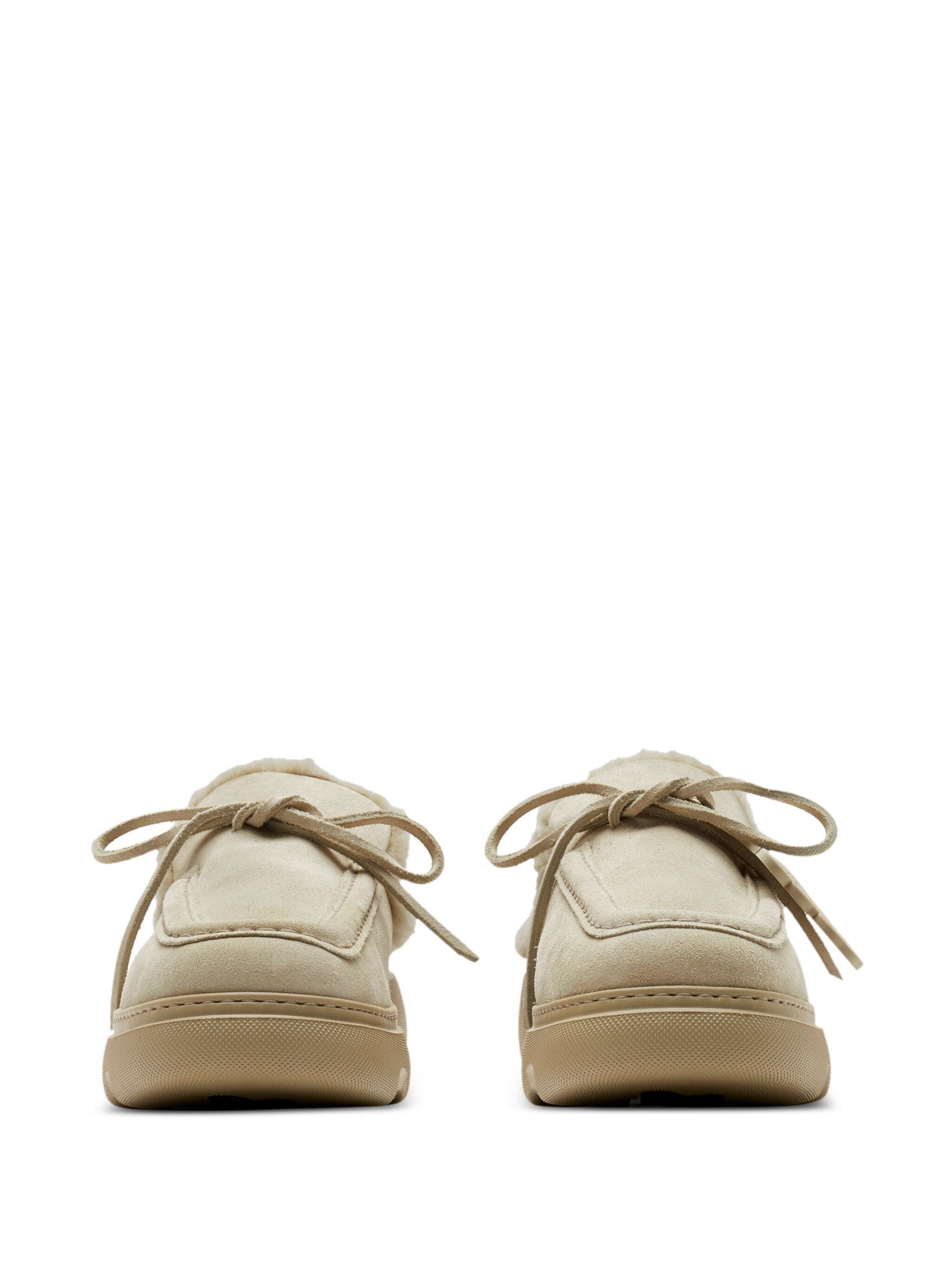 Burberry o1w1db10824 Logo-Charm Suede Mules in Light Beige Size US 12 / IT 42 - 2 Thumbnail
