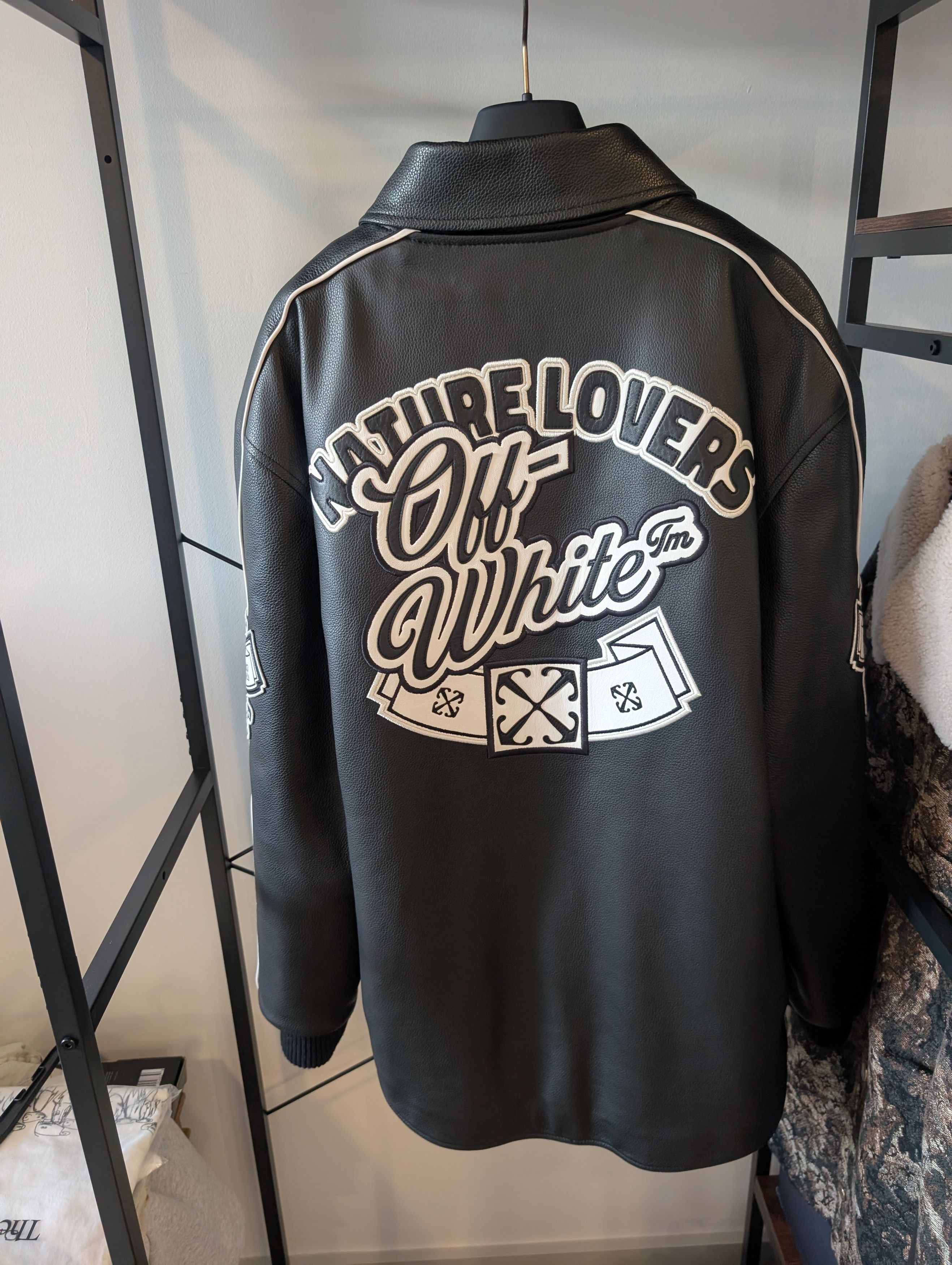 Off-White Rare Off-white nature lover Leather jacket Size US M / EU 48-50 / 2 - 2 Thumbnail