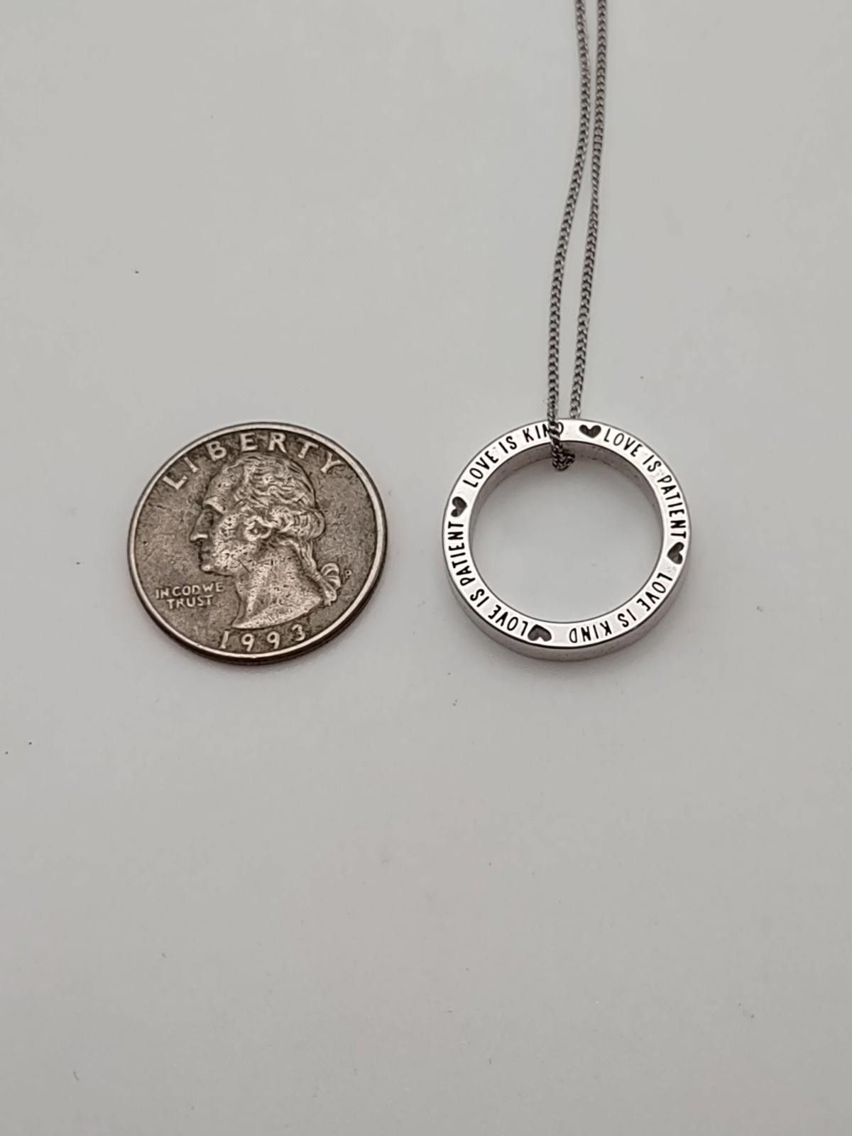 Other Origami Owl Sterling Silver Love Is Patient Necklace 925 Size ONE SIZE - 2 Thumbnail