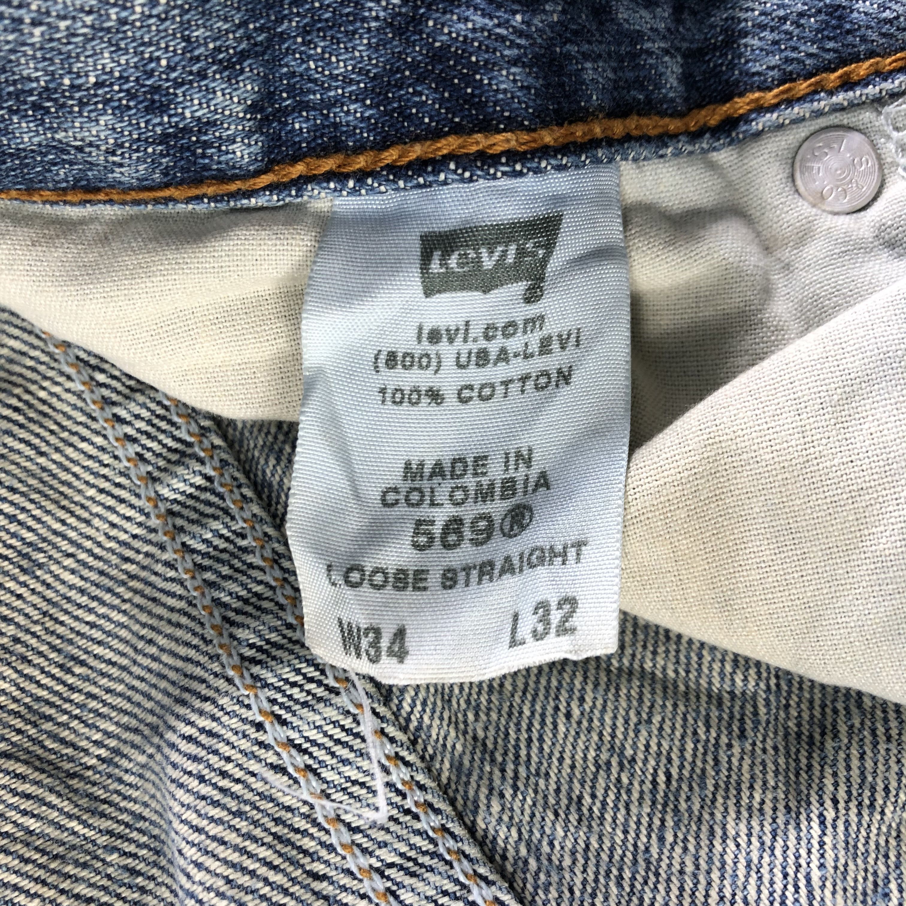 Levi's Vintage Blue Wash Levis 569 Jeans-J3014 Size US 36 / EU 52 - 10 Thumbnail